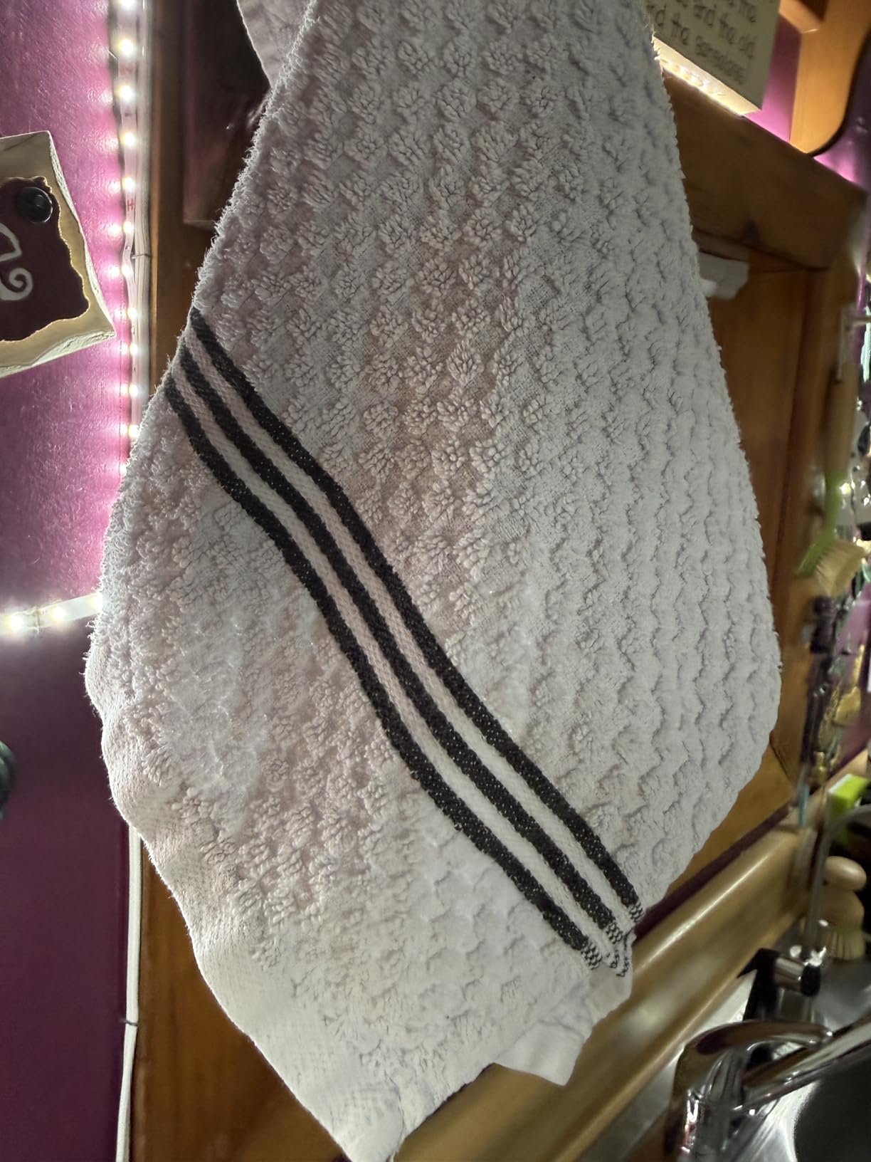 Infinitee Xclusives 100% Cotton Kitchen Towels - 15x25 Inch Ultra Soft Tea Towel, Super Absorbent Terry Dish Towels for Kitchen Linens Grey customer photo 2