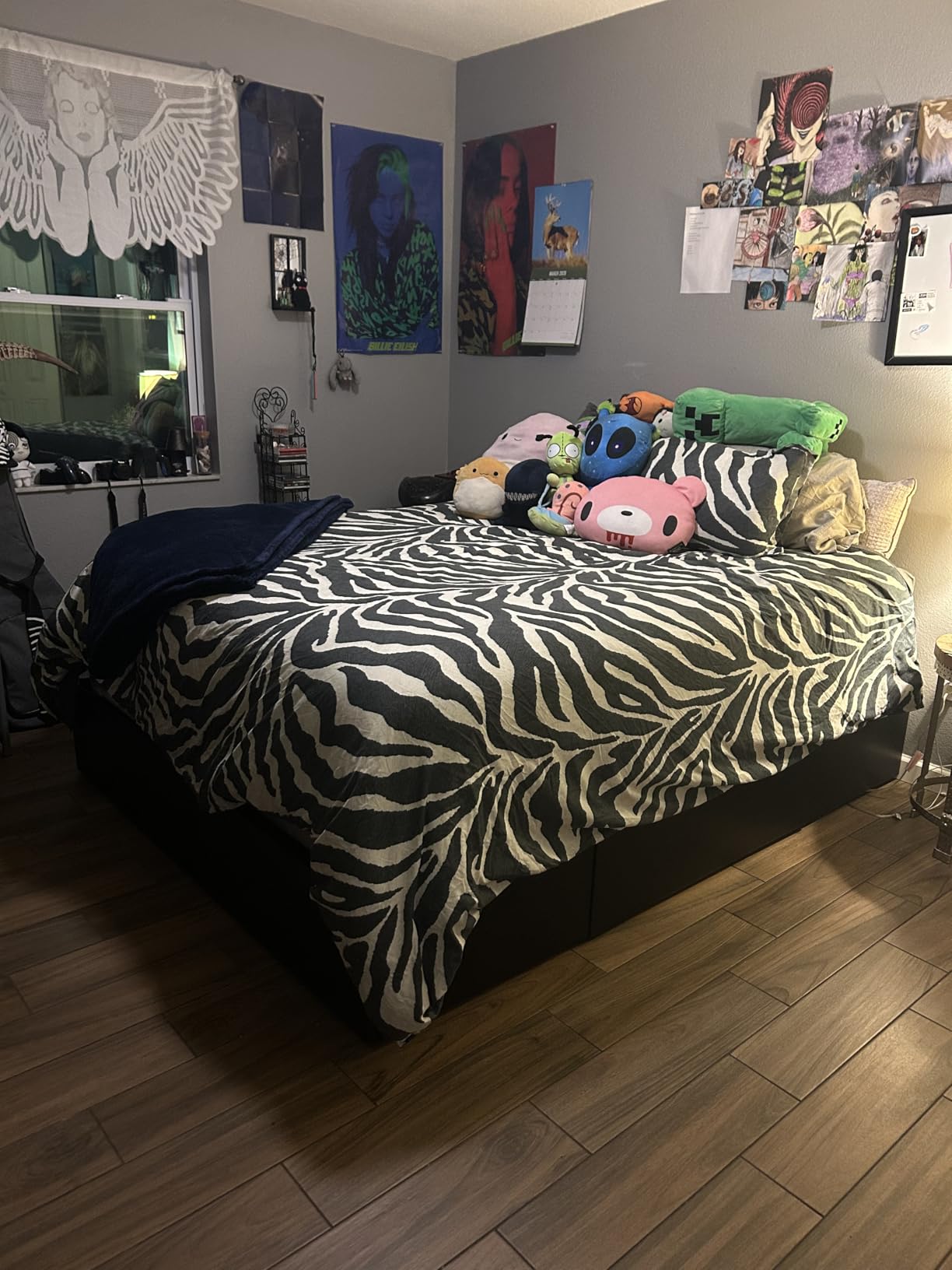 Allewie Queen Size Platform Bed Frame with 3 Storage Drawers, Fabric Upholstered, Wooden Slats Support, No Box Spring Needed, Noise Free, Easy Assembly, Dark Grey customer photo 1