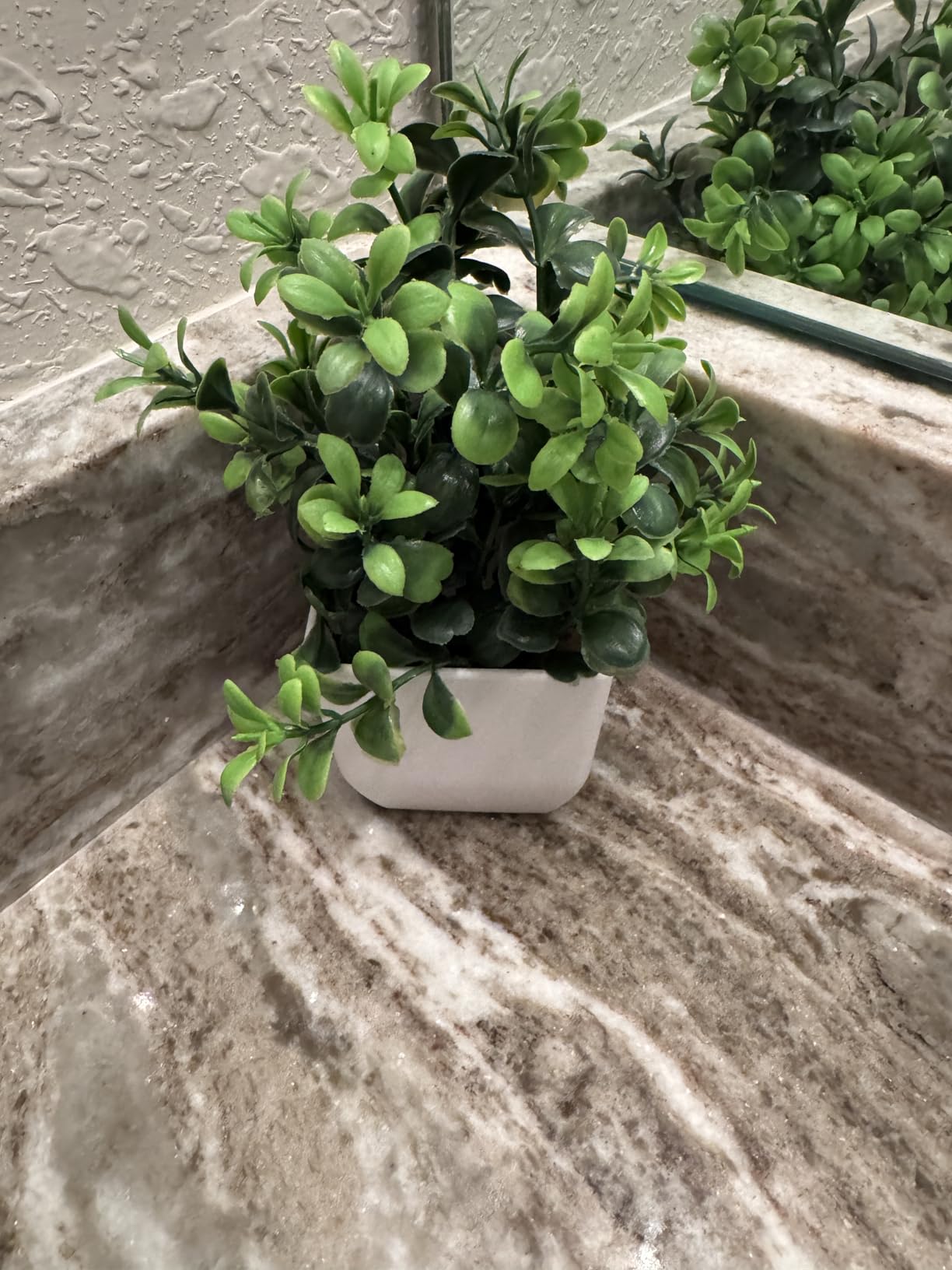Der Rose 4 Pack Fake Plants Mini Artificial Greenery Potted Plants for Home Decor Indoor Office Table Room Farmhouse Bathroom Decor customer photo 2