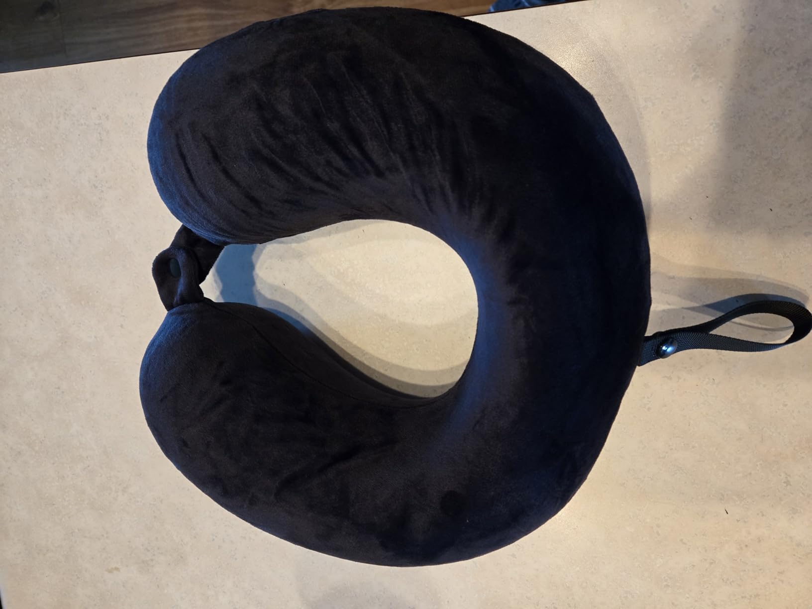 Travel Pillow Memory Foam for Airplanes - Neck Pillow for Traveling, Car, Home, Flight Pillow for Sleeping with Attachable Snap Strap Soft Washable Cover customer photo 1