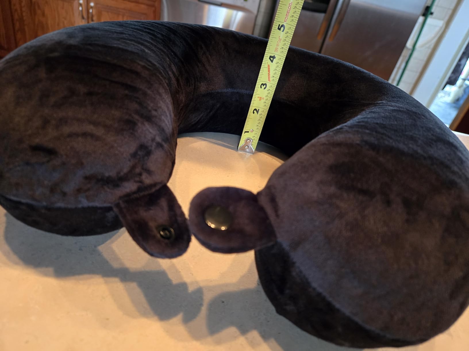 Travel Pillow Memory Foam for Airplanes - Neck Pillow for Traveling, Car, Home, Flight Pillow for Sleeping with Attachable Snap Strap Soft Washable Cover customer photo 2