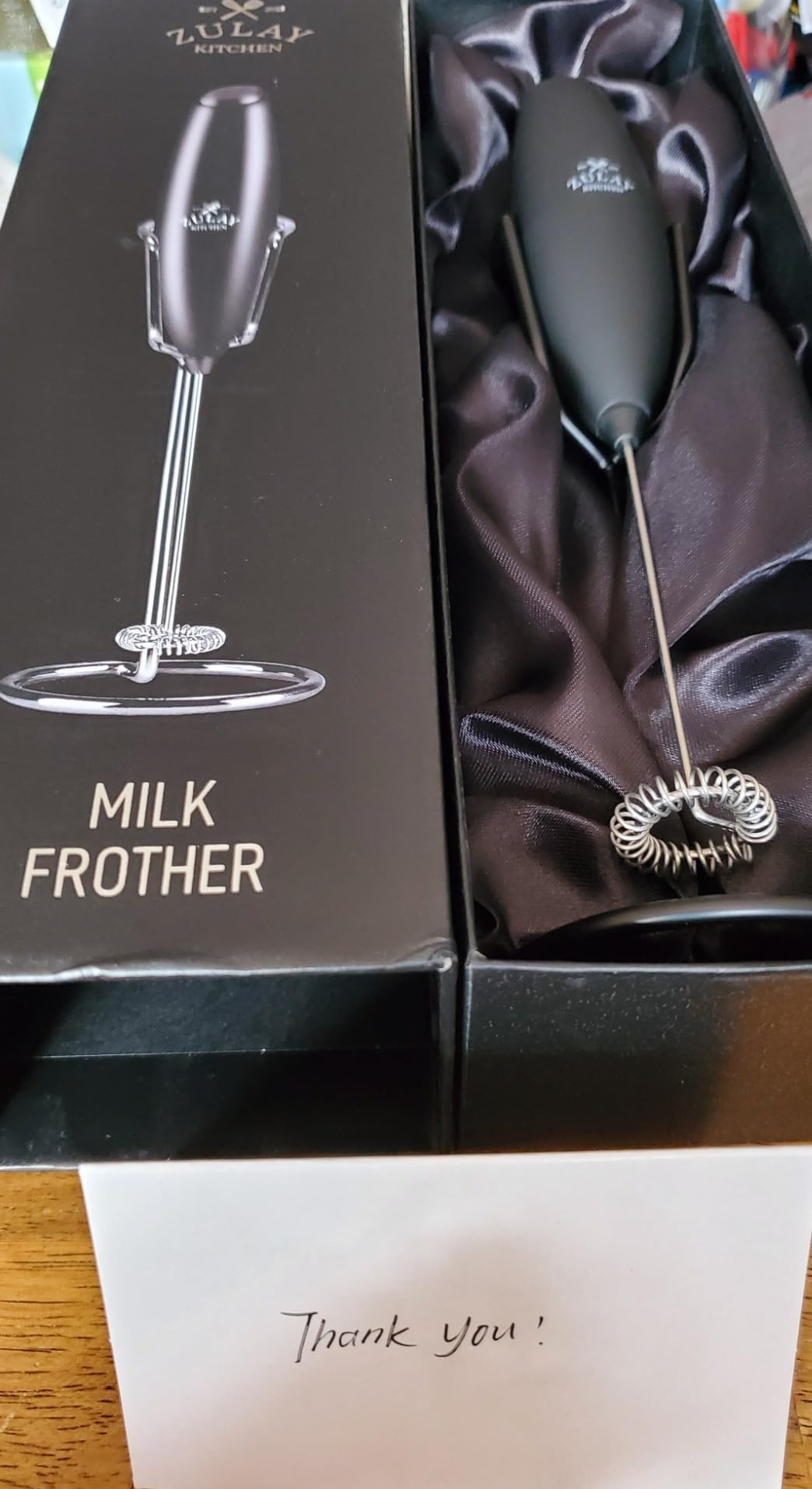 Zulay Kitchen Powerful Milk Frother Wand With 2 Duracell Batteries - Ultra Fast Handheld Drink Mixer - Electric Whisk Foam Maker for Coffee, Lattes, Cappuccino, Matcha, Hot Chocolate & Creamer - Black customer photo 2