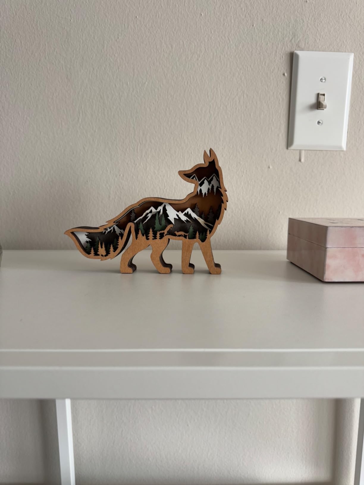 Laozai Wooden Forest Animals Deer Decor Cabin Rustic Mountain Decor Wall Decorations customer photo 2