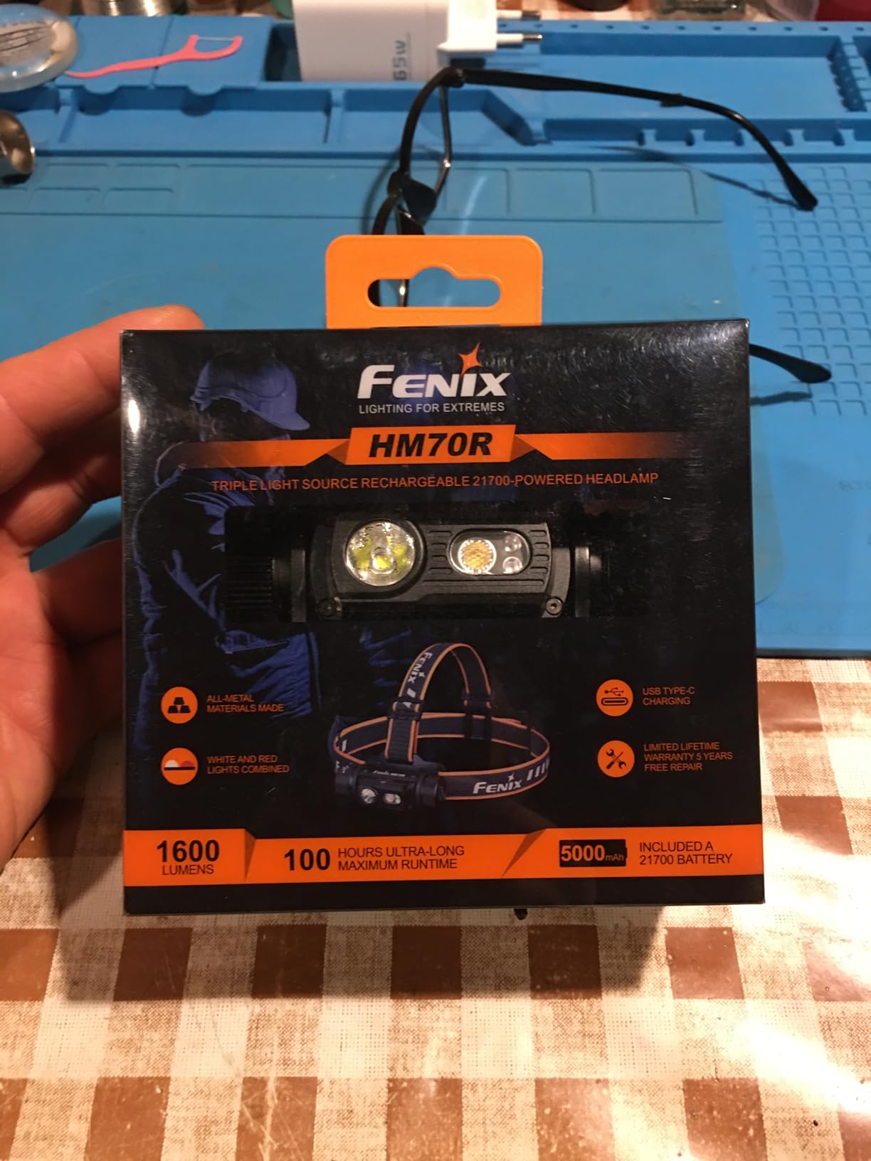 Fenix HM70R Headlamp, 1600 Lumen USB-C Rechargeable with White, High CRI and Red Beams and LumenTac Organizer customer photo 2
