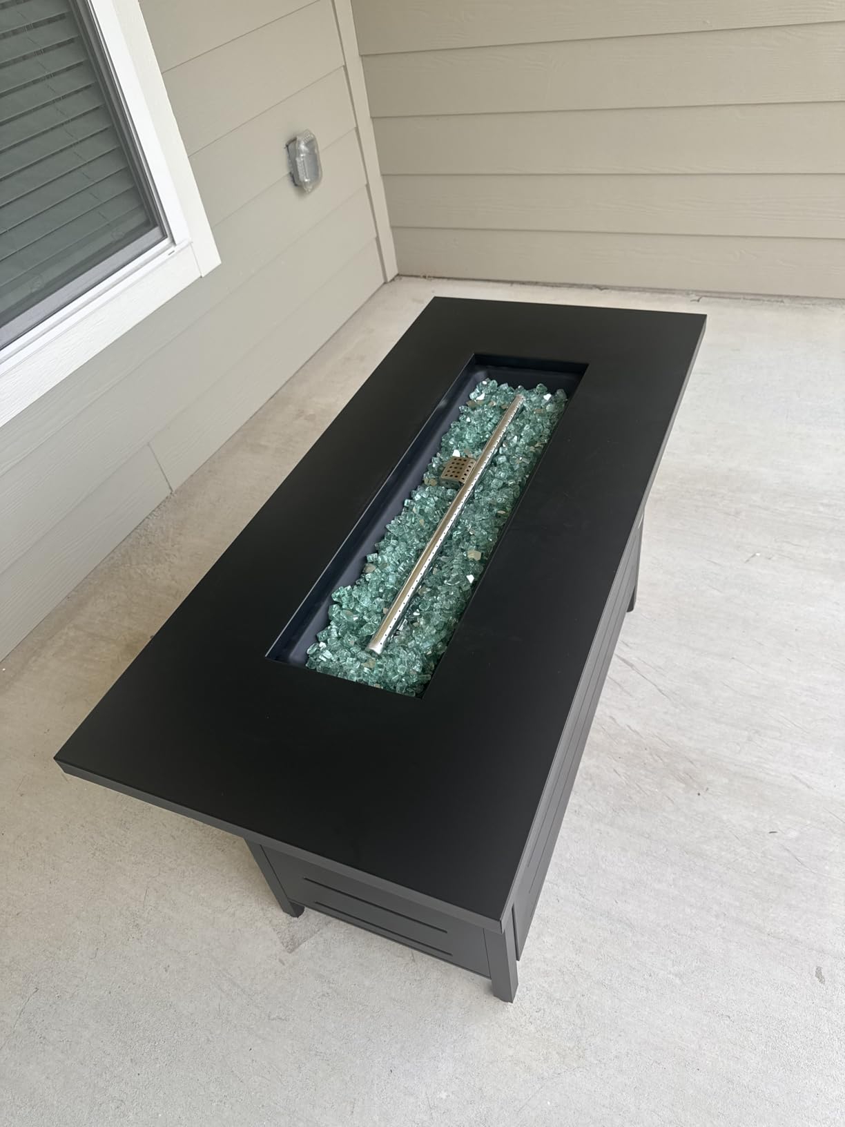 Ciays 28 Inch Propane Fire Pit CSA-Listed Outdoor Fire Pit Table, 50,000 BTU Steel Gas Fire Pits with Lid and Lava Rock customer photo 2