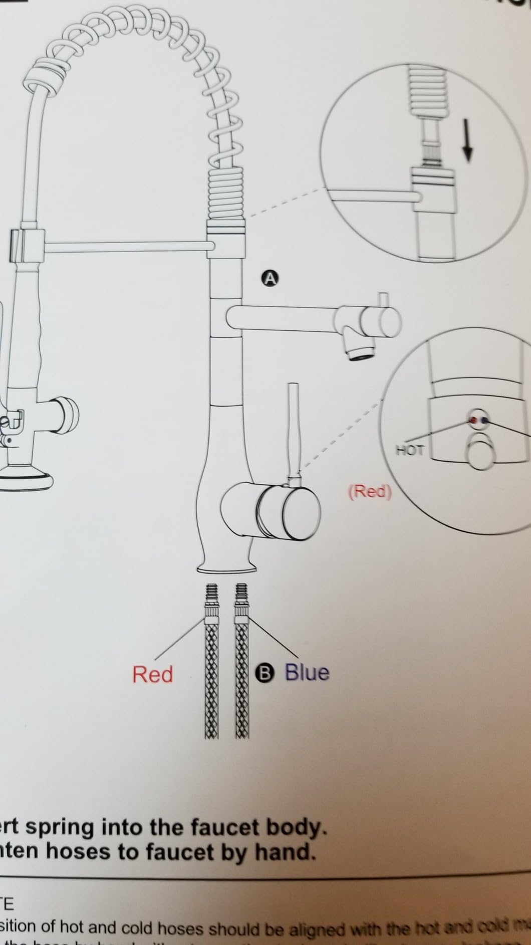 GIMILI Kitchen Faucet with Pull Down Sprayer Single Handle High Pressure Brushed Nickel Kitchen Sink Faucet Commercial Double-Headed customer photo 2
