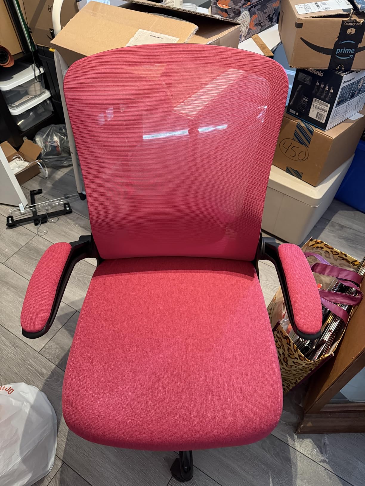 Mimoglad Ergonomic Office Chair - Desk Chair with Flip-up Armrests & 135° Recline, Adjustable Lumbar Support - Space-Saving Task Chair for Business/Team Office & Home (Black, 350lbs) customer photo 2