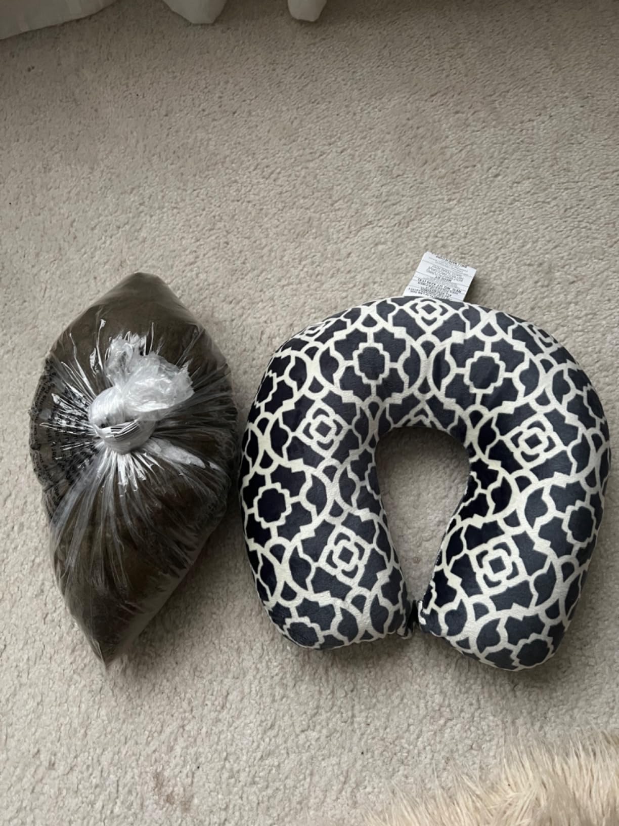 Adult Cozy Soft Microfiber Neck Pillow for Travel - Compact, Machine Washable - Perfect for Airplane, Car, or Home Use - Filled and Finished in The USA customer photo 2