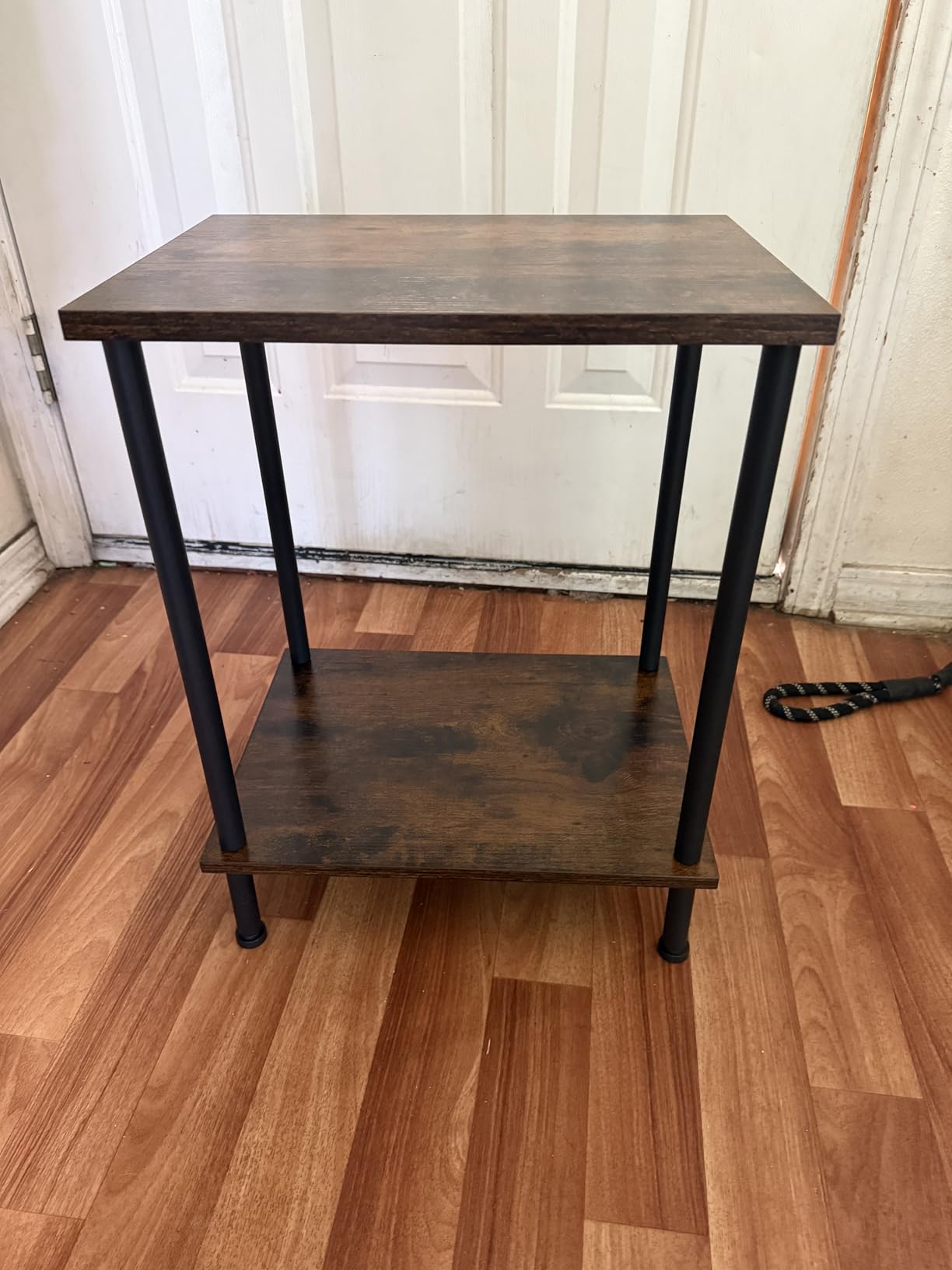 HOOBRO End Table, Small Side Table, Nightstand with 2-Layer Storage Shelves, Sofa Table for Small Spaces, Living Room, Bedroom, Stable Frame, Easy Assembly, Rustic Brown BF09BZ01 customer photo 1