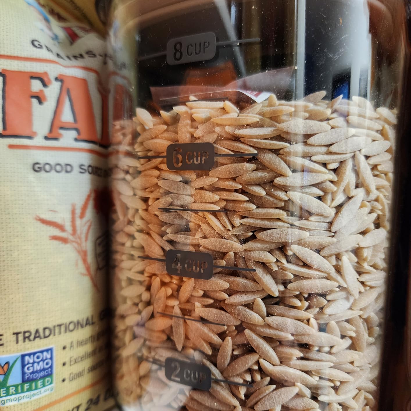 ProKeeper+ Airtight Food Storage Container Set - Clear Plastic Flour and Sugar Canister Set with Magnetic Accessories for Kitchen Organization (Grey, 9-Piece) customer photo 2