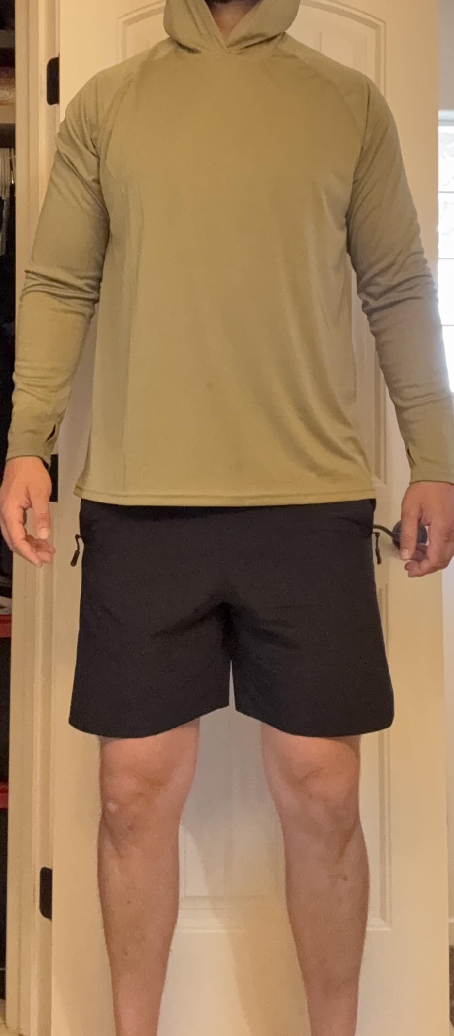 Men's Hooded UPF 50+ Sun Protection T Shirts Long Sleeve Athletic Fishing Shirts Rash Guards customer photo 2