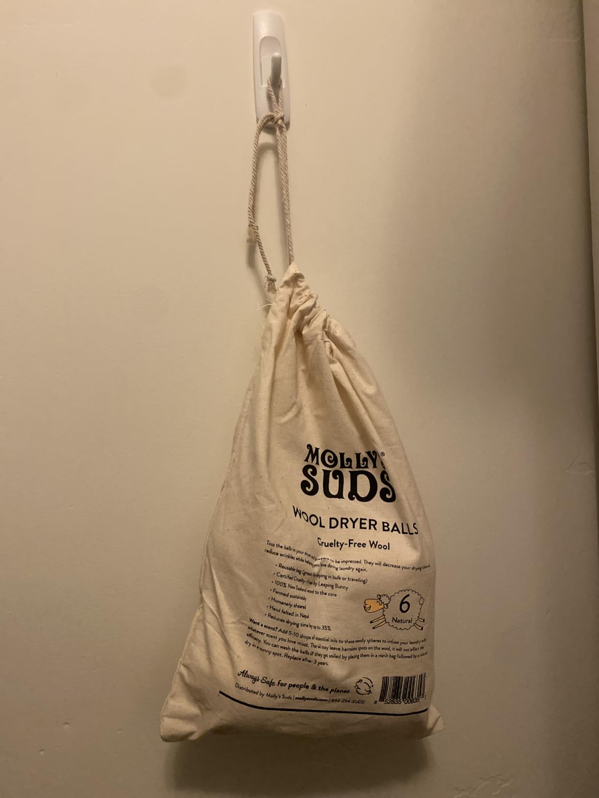 Molly's Suds Wool Dryer Balls | Natural Fabric Softener, Hypoallergenic, Reusable, Unscented, Reduce Drying Time | Large, Mixed Set of 6 customer photo 2