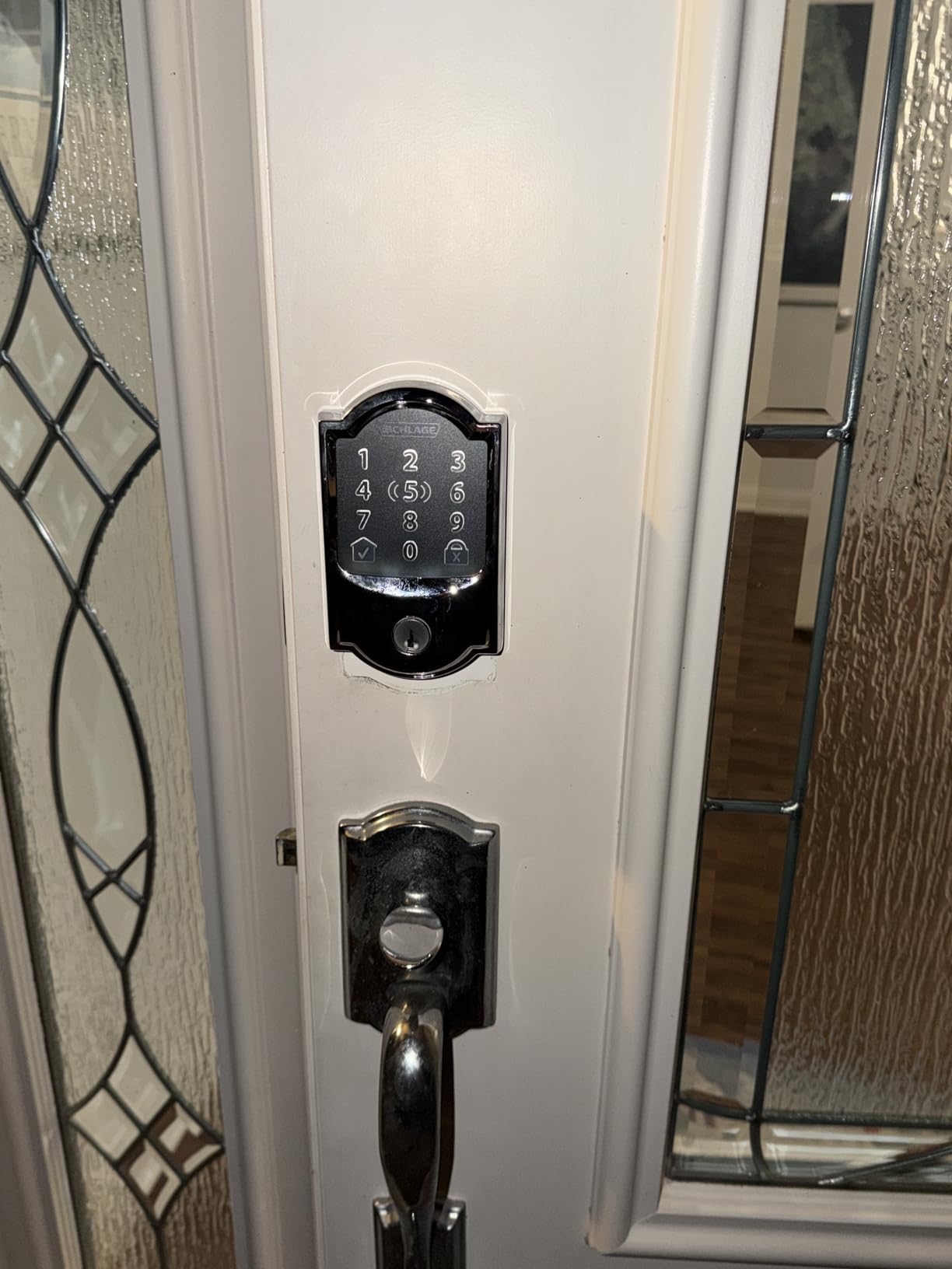 Schlage Encode Plus Smart Wi-Fi Lock for Front Door, Keyless Entry Deadbolt, Unlock with Apple Watch, Built-in WiFi and App Control, Easy Install, Alexa & Apple HomeKit Compatible, Satin Nickel customer photo 2