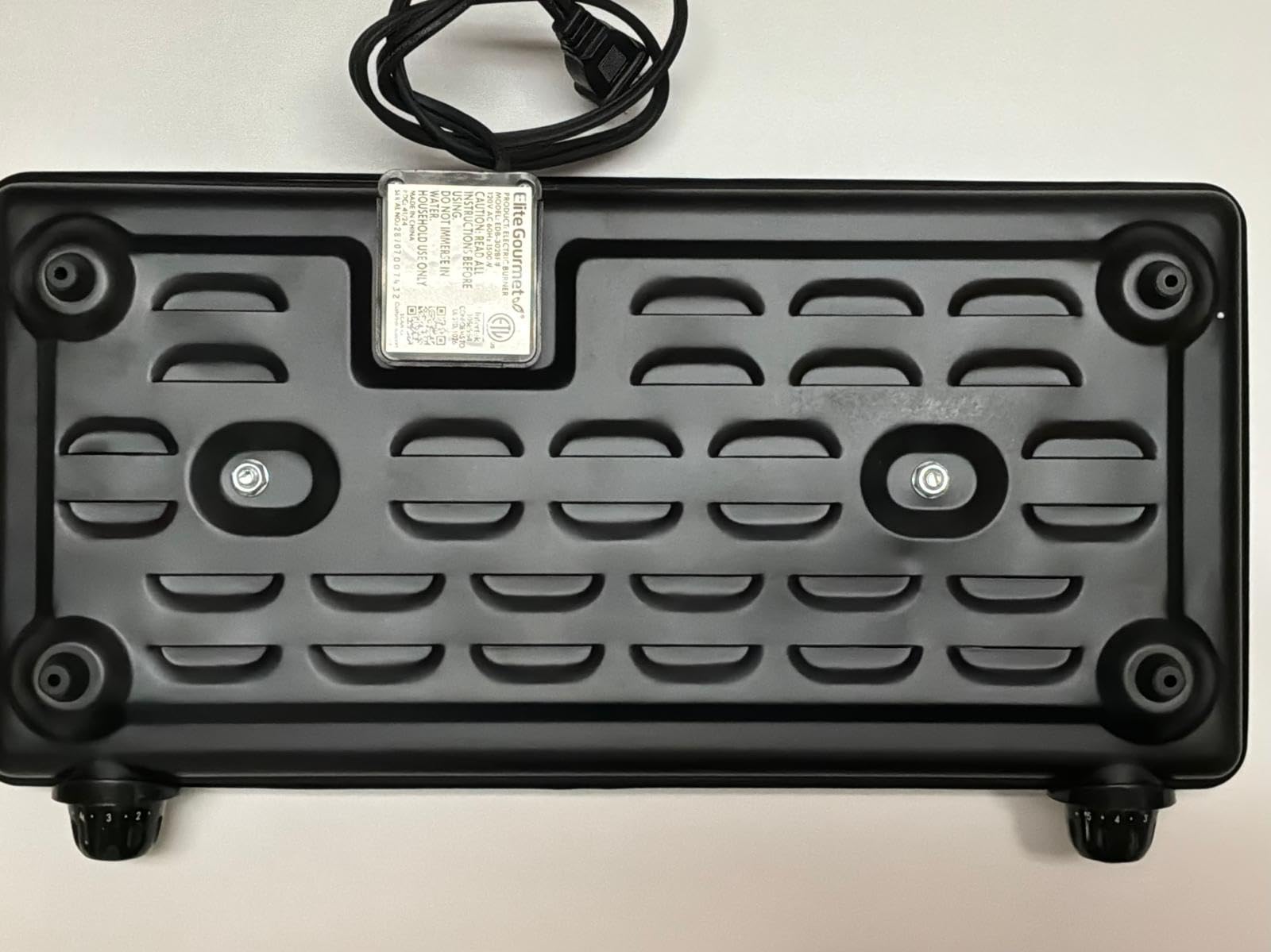 Elite Gourmet EDB-302BF# Countertop Double Cast Iron Burner, 1500 Watts Electric Hot Plate, Temperature Controls, Power Indicator Lights, Easy to Clean, Black customer photo 1