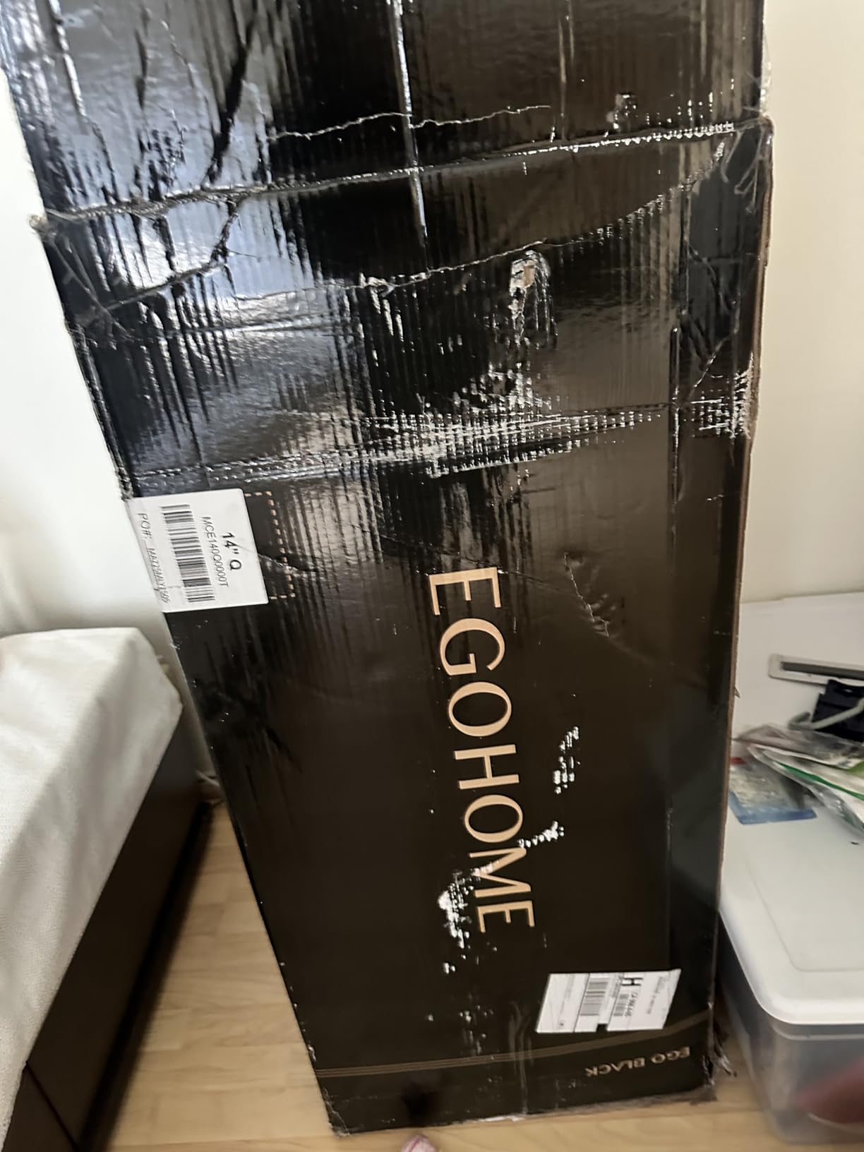 EGOHOME 12 Inch Queen Memory Foam Mattress for Back Pain, Cooling Copper Gel Bed in a Box, Foam Made in USA, CertiPUR-US Certified, Therapeutic Medium Firm, Double 60x80x12 Black customer photo 2