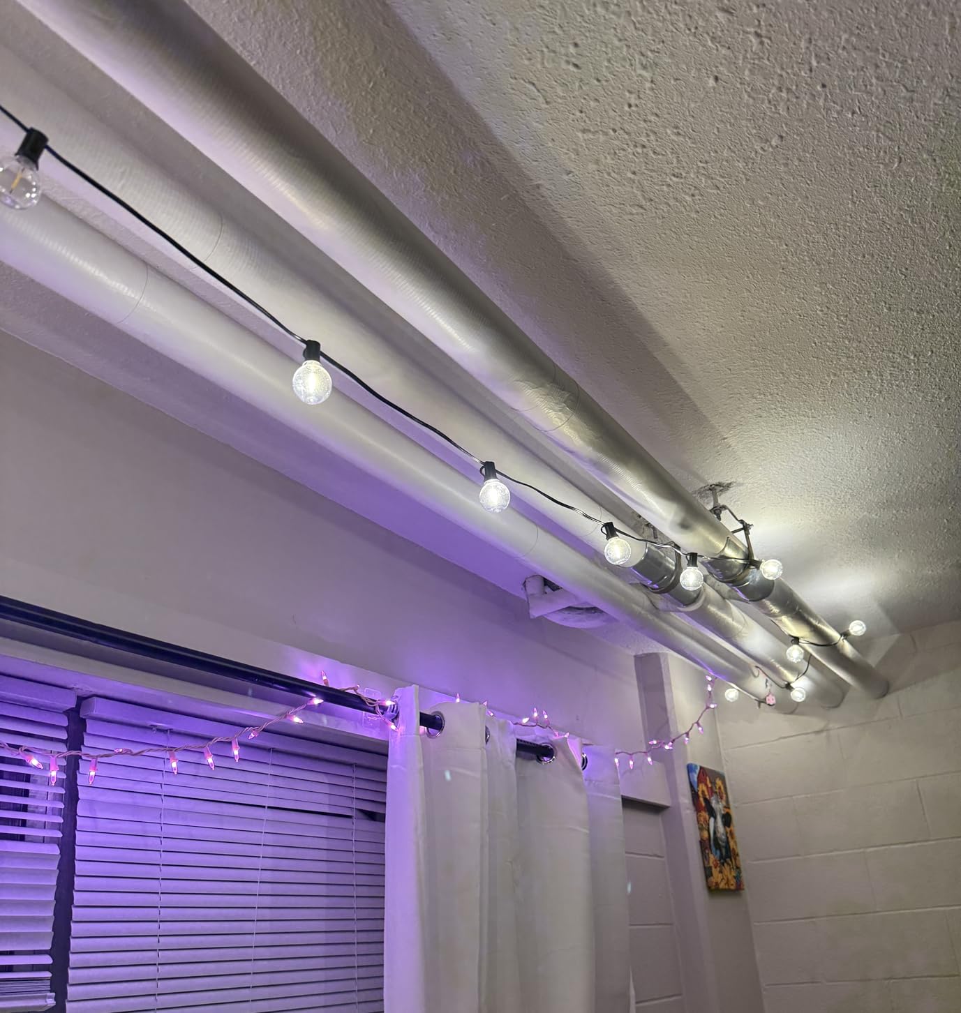 Brightown Outdoor String Lights, 50FT 25 G40 Bulbs Shatterproof Patio Lights, IP65 Waterproof Dimmable Hanging Connectable Globe LED Outdoor Lights for Backyard, Bistro, Porch, Deck, Balcony customer photo 2