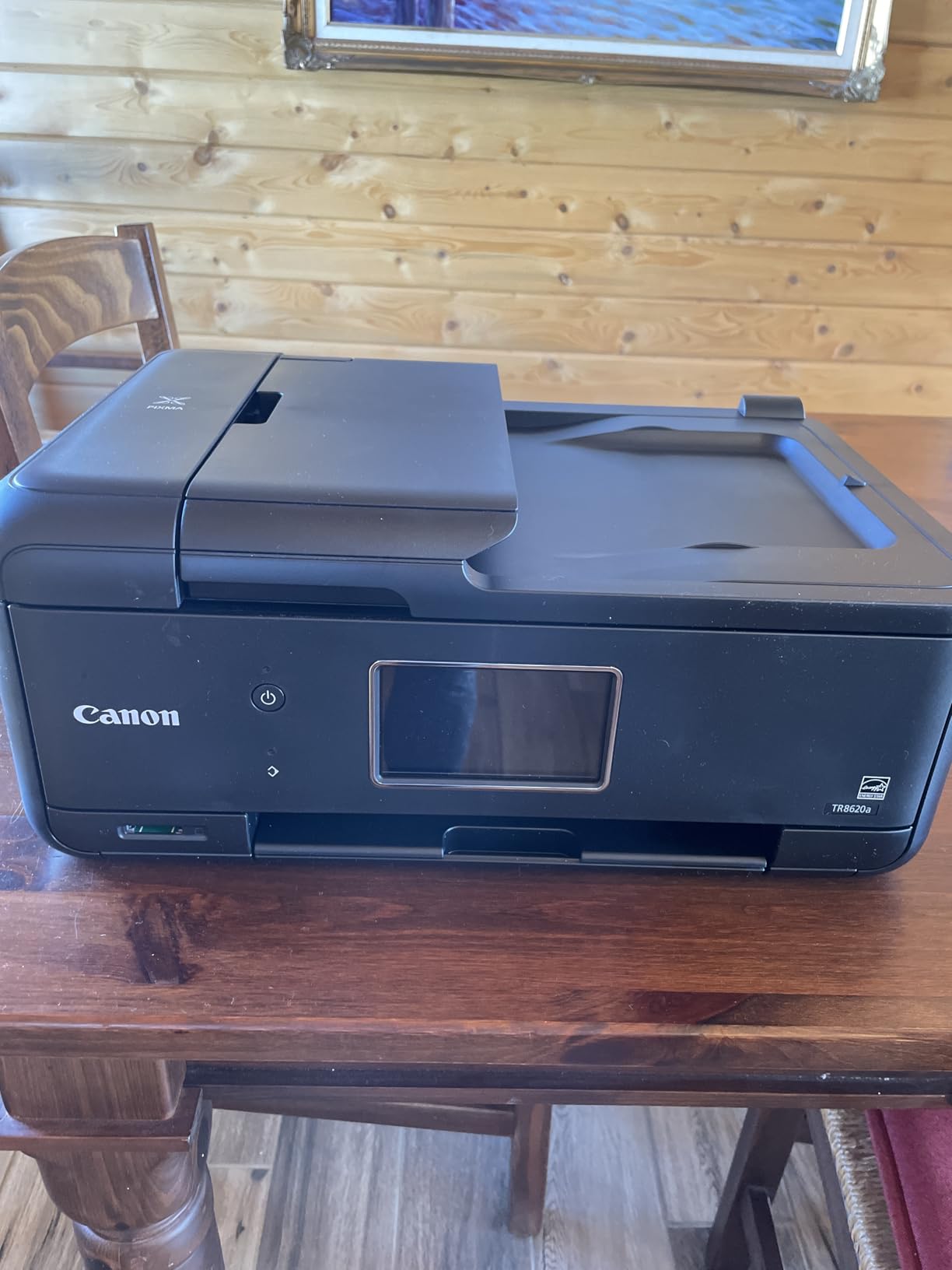 Canon PIXMA TR8620a - All-in-One Printer Home Office|Copier|Scanner|Fax|Auto Document Feeder | Photo, Document | Airprint (R), Android, Black, Works with Alexa customer photo 1