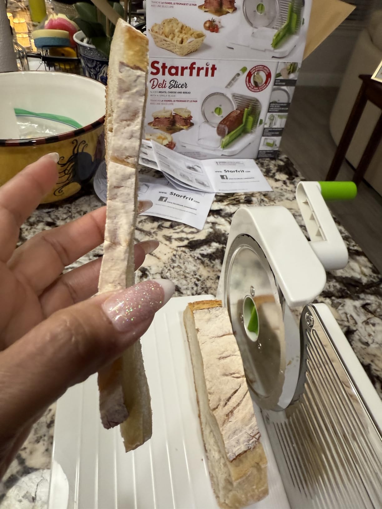 Starfrit Deli Slicer - Slices Meat, Cheese, Bread - 6.5