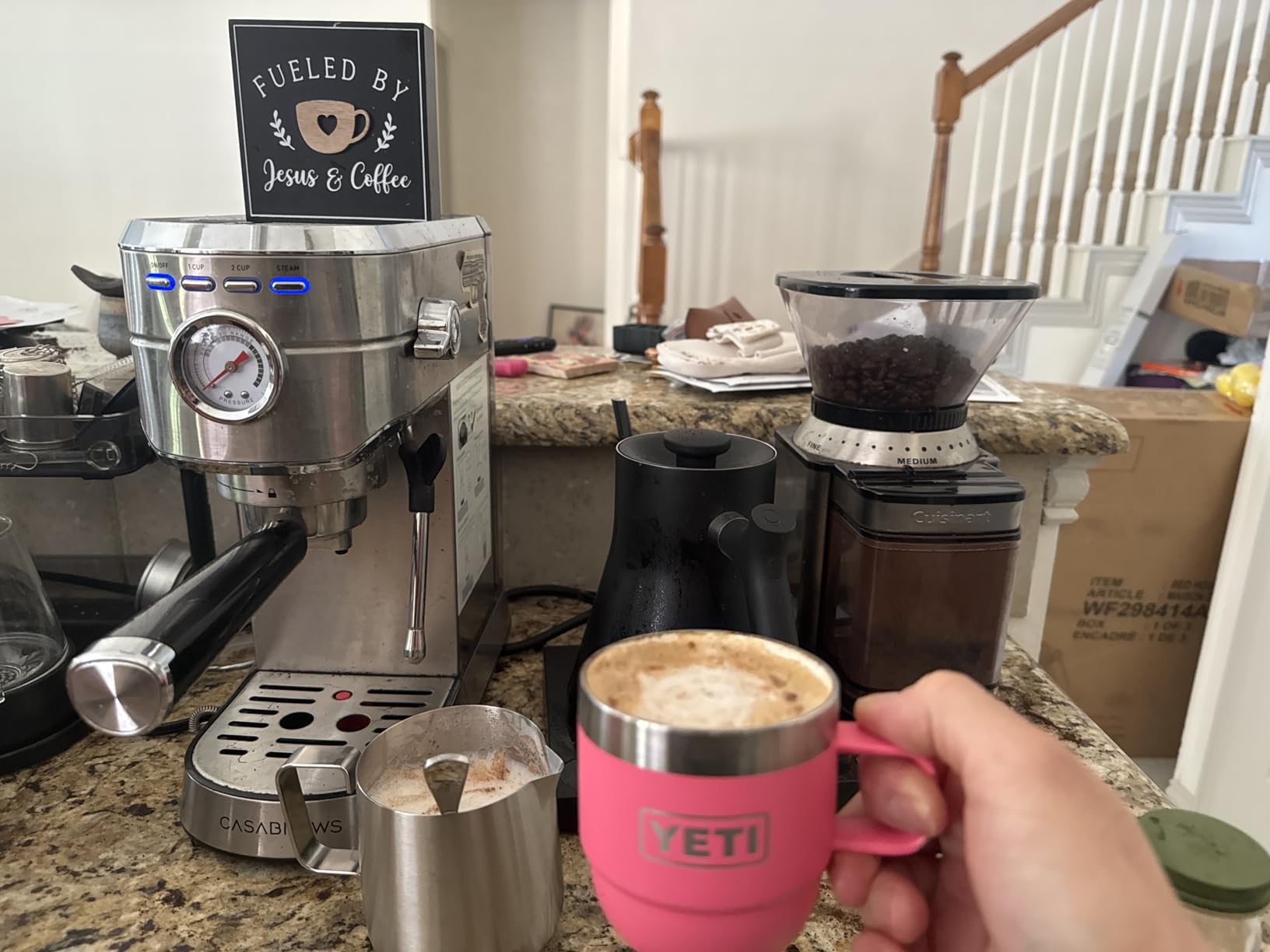 CASABREWS CM5418 Espresso Machine 20 Bar, Compact Espresso Maker with Steam Milk Frother, Stainless Steel Coffee Machine customer photo 1