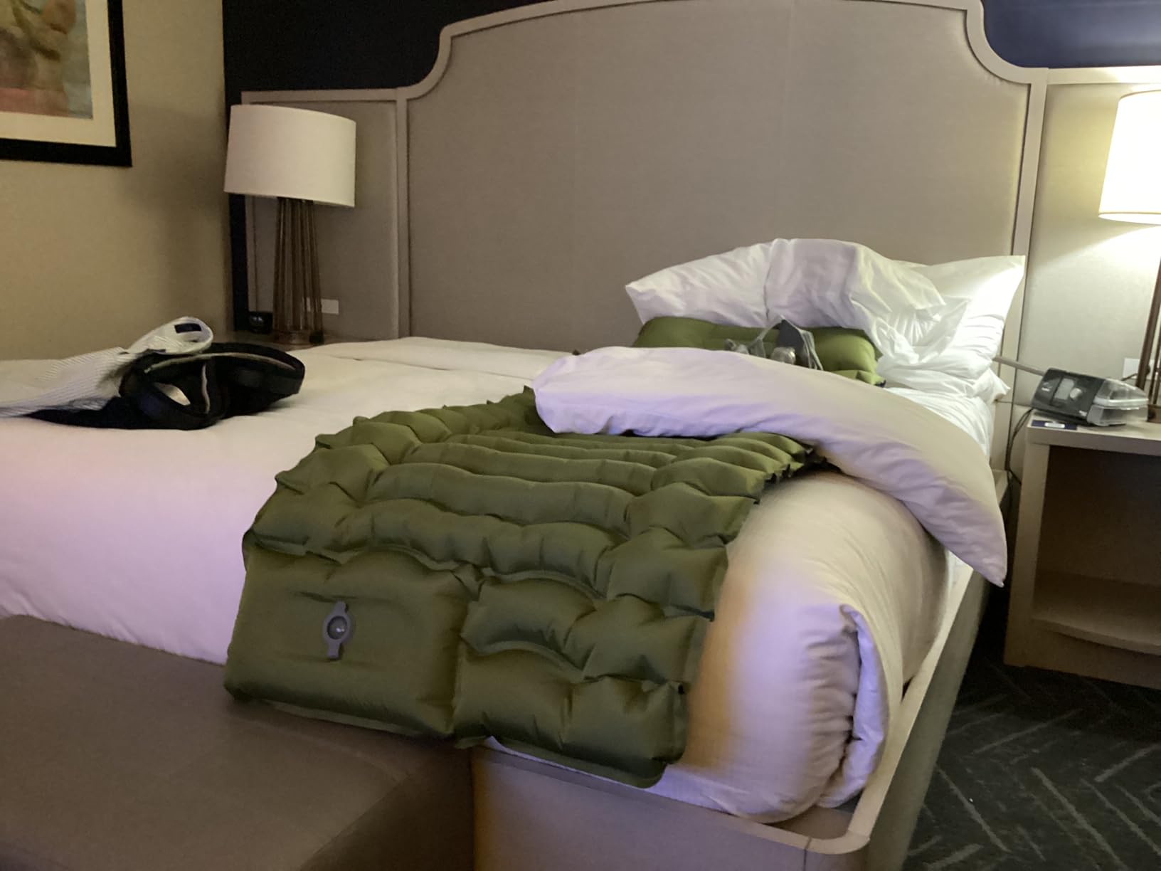 FUN PAC Camping Sleeping Pad, Ultralight Camping Mat with Pillow, Built-in Foot Pump Inflatable Sleeping Pads Compact for Camping Backpacking Hiking Traveling Tent,Single,Green customer photo 1