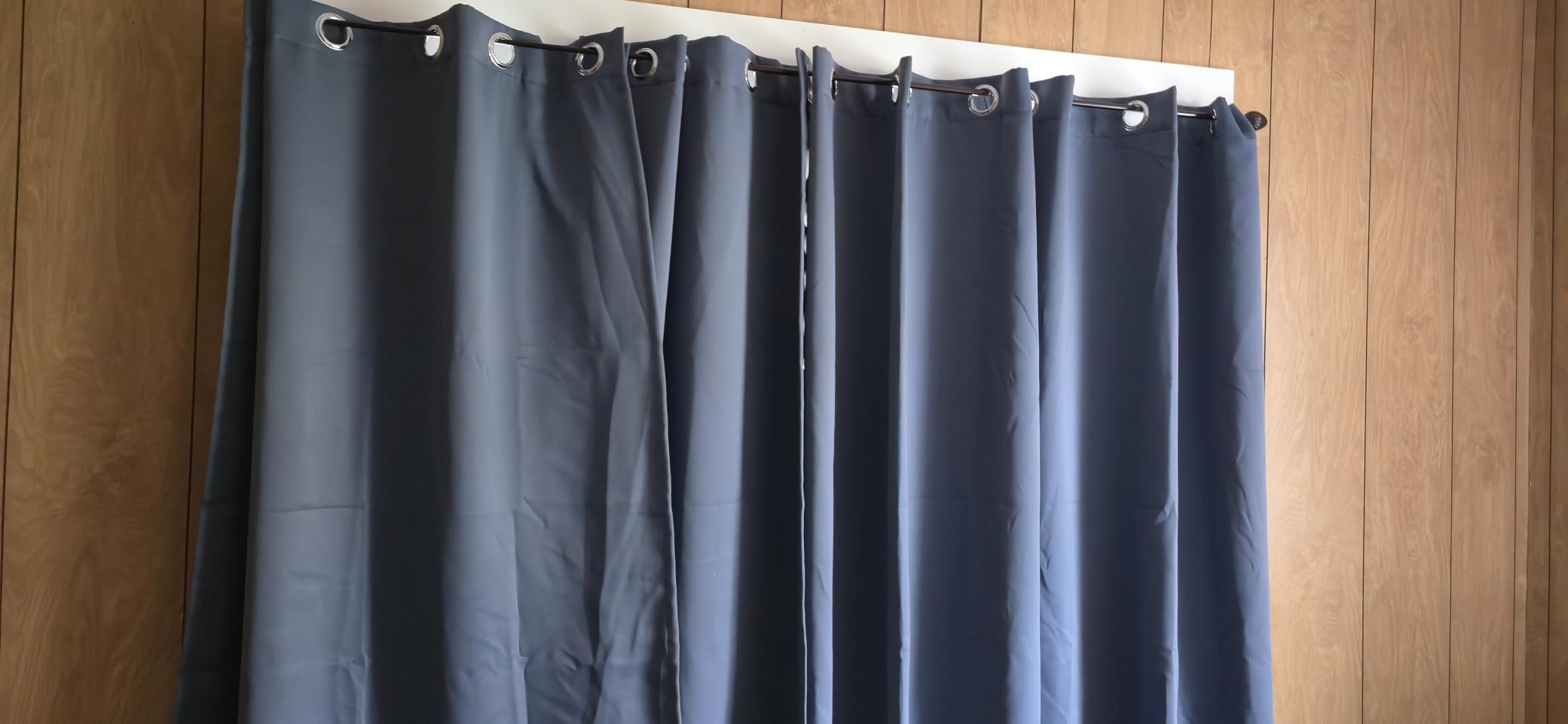 ChrisDowa 100% Blackout Curtains for Bedroom with Black Liner, 2 Thick Layers Total Blackout Thermal Insulated Grommet Window Curtains 63 Inch Length 2 Panels Set (Light Grey, 42 x 63 Inch) customer photo 1