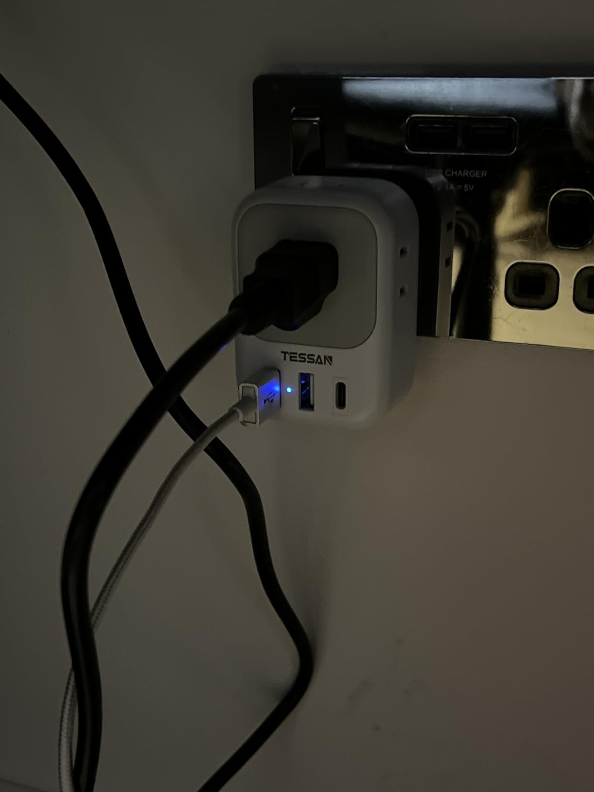 2 Pack European Plug Adapter USB C, TESSAN US to Europe Adapter 4 Outlets 3 USB Charger, Type C International Power Adaptor to Italy Spain France Portugal Iceland Germany, Europe Travel Essentials customer photo 2