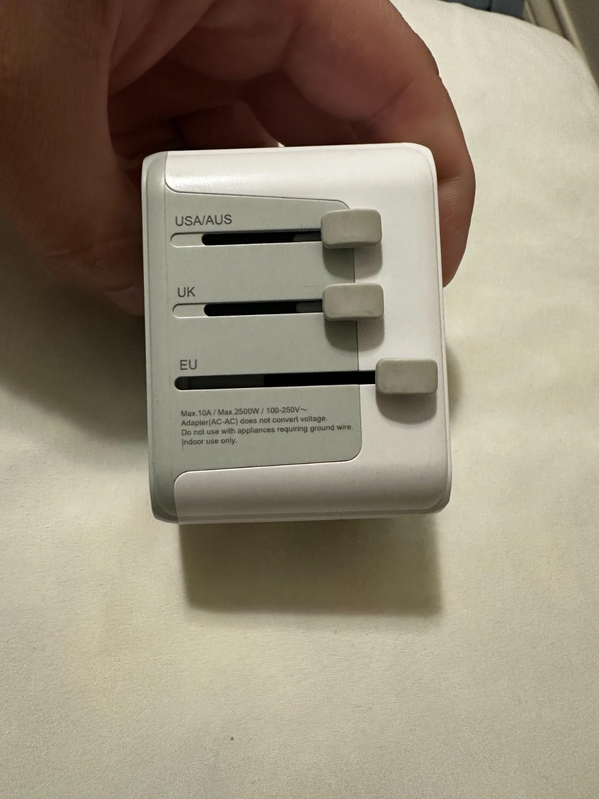 TESSAN Universal Travel Adapter 28W, International Power Adapter with 3 USB C 2 USB A Charging Ports, Worldwide Plug Adaptor for US to European UK Italy Ireland New Zealand (Type C G A I) customer photo 1