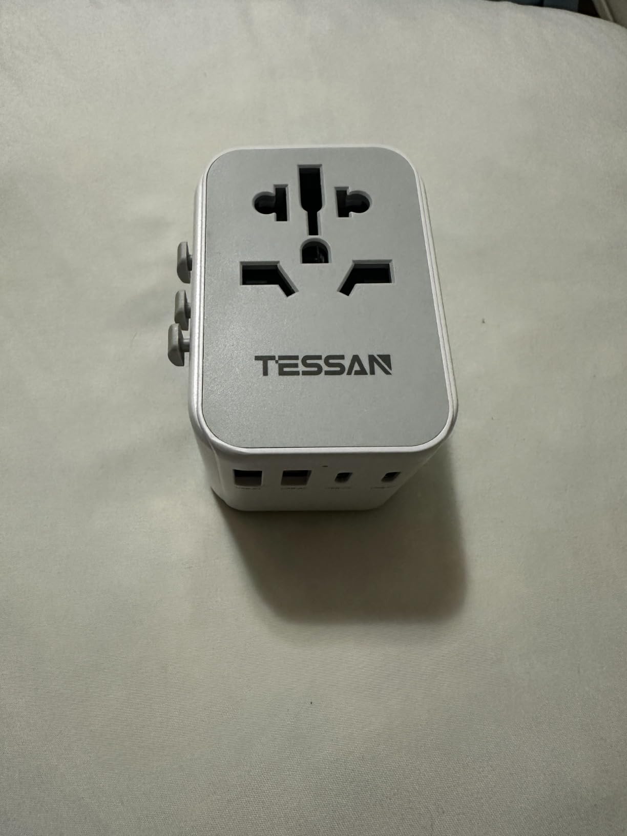 TESSAN Universal Travel Adapter 28W, International Power Adapter with 3 USB C 2 USB A Charging Ports, Worldwide Plug Adaptor for US to European UK Italy Ireland New Zealand (Type C G A I) customer photo 2