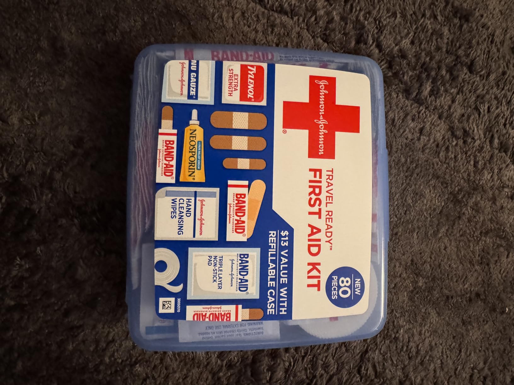 BAND-AID Brand Travel Ready Portable Emergency First Aid Kit for Minor Wound Care, Perfect for Home, Car, Travel, Camping Essentials & Outdoor Emergency Kit, 80 Pieces customer photo 2