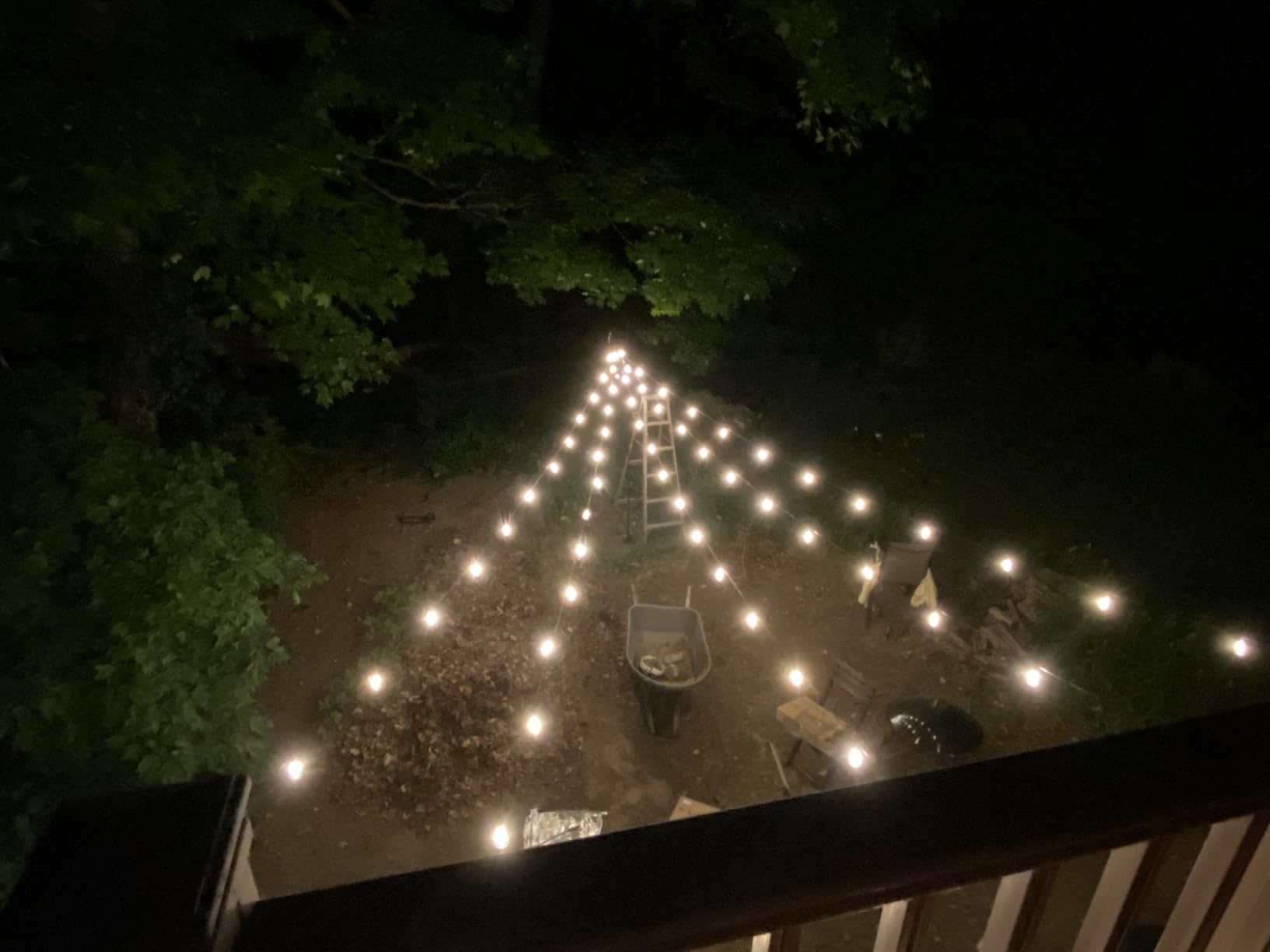Brightever LED Outdoor String Lights 100FT Patio Lights with 52 Shatterproof ST38 Vintage Edison Bulbs, Outside Hanging Light Waterproof for Porch, Deck, Garden, Backyard, Balcony, 2700K Dimmable customer photo 1