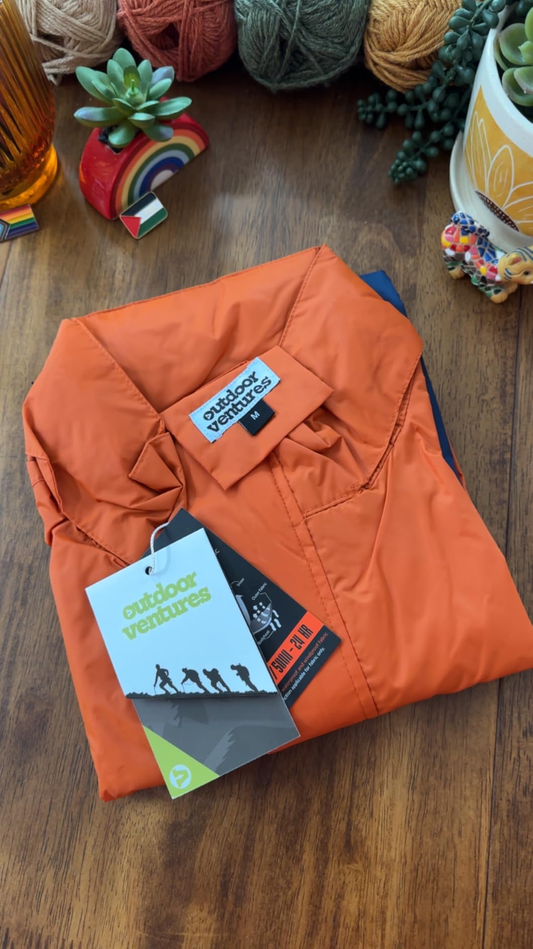 Outdoor Ventures Men's Rain Jacket Waterproof Lightweight Packable Rain Pullover for Hiking Golf Running customer photo 2