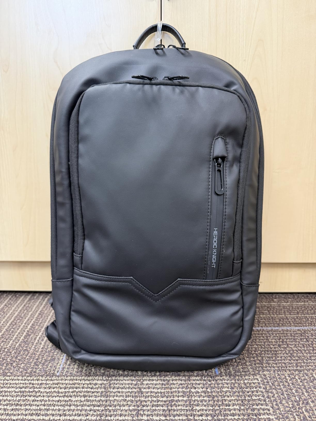 hk Backpack for Men Business Slim Backpack with USB Charger Computer Lightweight Anti-theft Travel Backpacks 15.6 inch Water Resistant Laptop Bag for Work Office College-Black customer photo 2