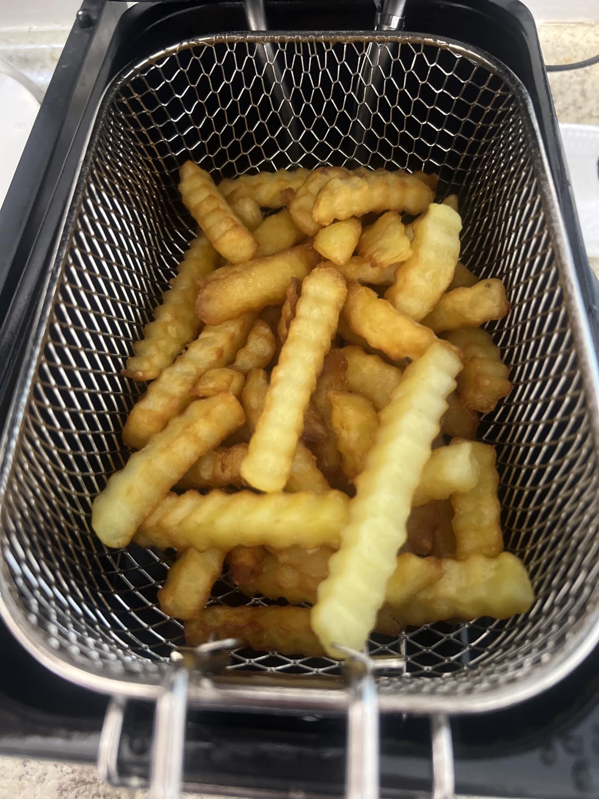 Elite Gourmet EDF2100 Electric Immersion Deep Fryer Removable Basket Adjustable Temperature, Lid with Viewing Window and Odor Free Filter, 2 Quart / 8.2 cup customer photo 1