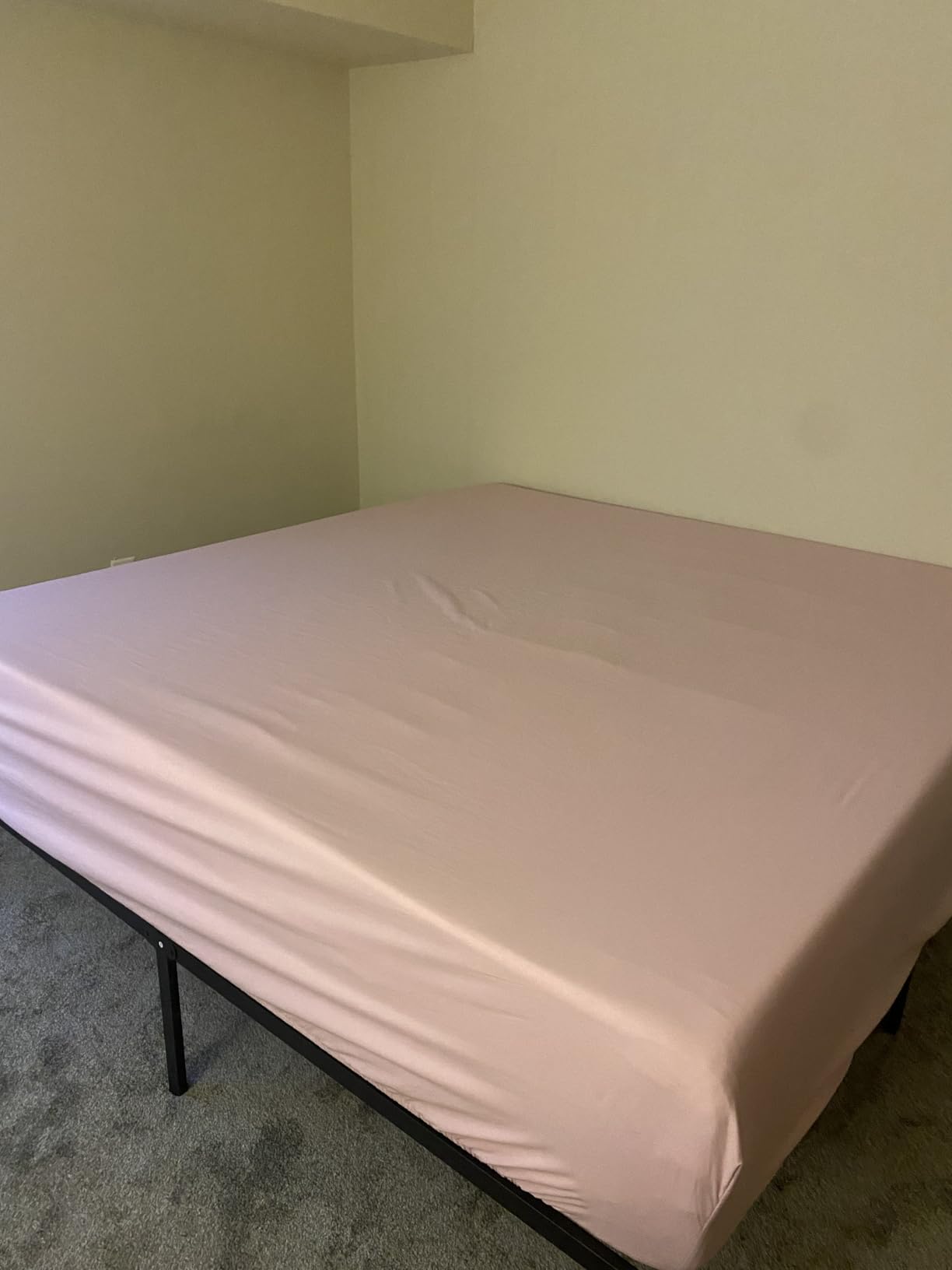 NEW JETO Metal Bed Frame,King Size Bed Frame with Storage Space,Heavy Duty Sturdy Mattress Foundation,Easy Assembly,No Box Spring Needed, Black,14 Inch,King, Bedroom Furniture customer photo 2