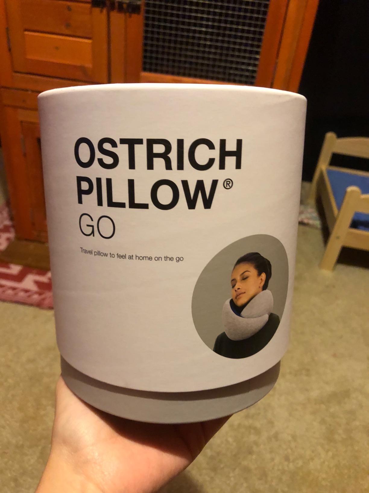 Ostrichpillow Go Neck Pillow, Travel Pillows for Airplanes, Premium Memory Foam Travel Pillow, 360º Ergonomic Design, Asymmetrical Sides, Travel Bag Included, Washable Modal Cover customer photo 2