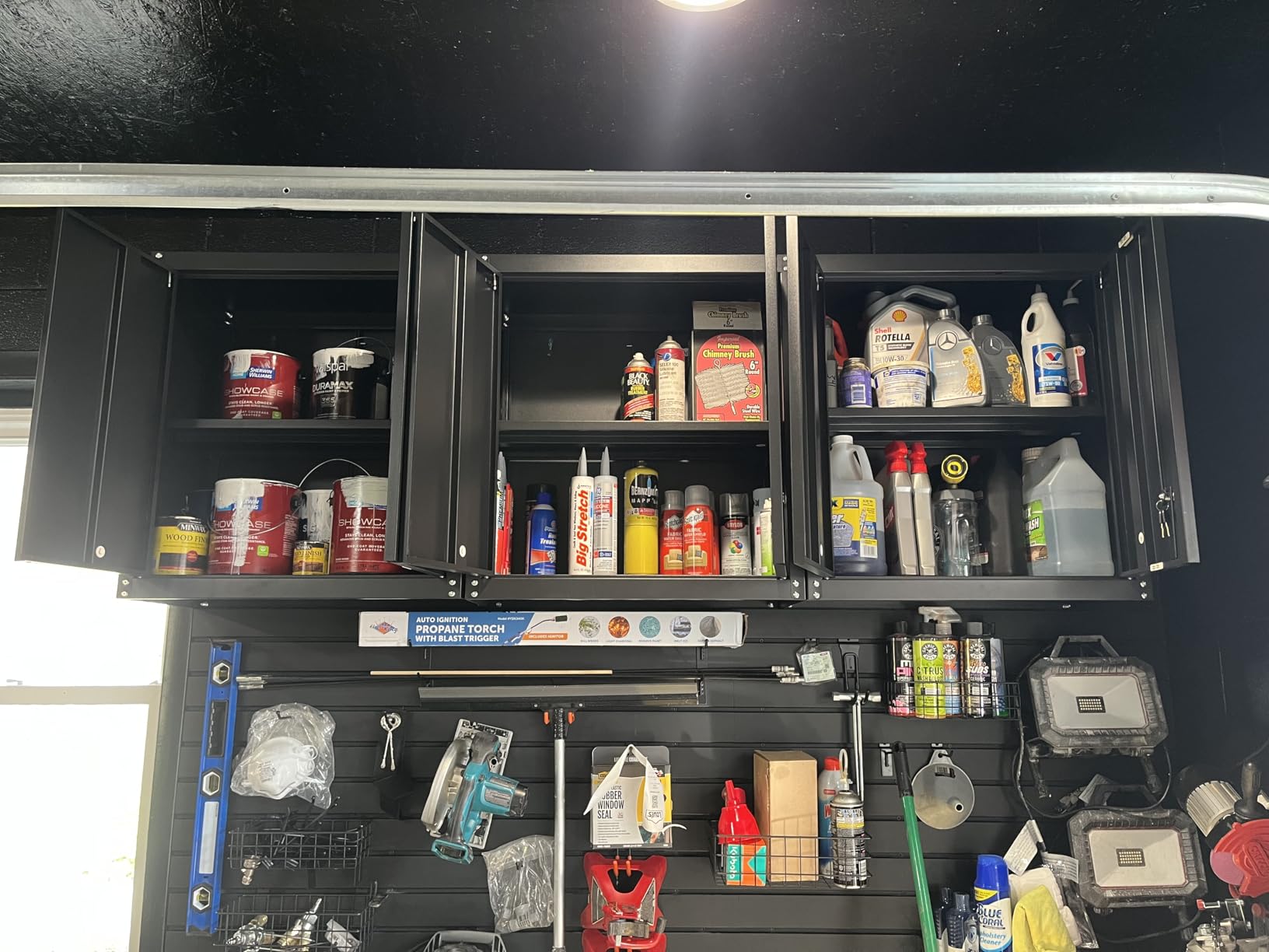 GREATMEET Locking Metal Wall Cabinets for Garage, Garage Cabinets Wall Mount, Steel Floating Hanging Storage Cabinet with Doors and Adjustable Shelf customer photo 1