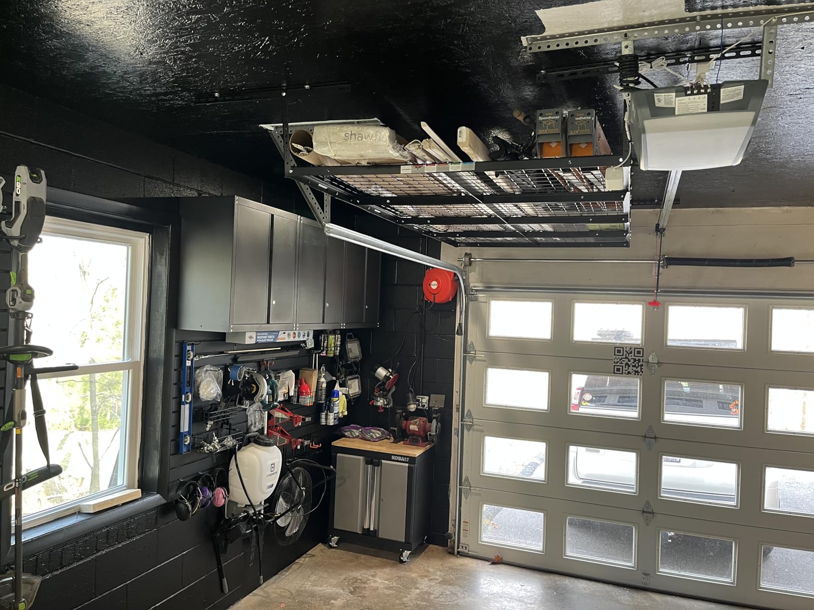 GREATMEET Locking Metal Wall Cabinets for Garage, Garage Cabinets Wall Mount, Steel Floating Hanging Storage Cabinet with Doors and Adjustable Shelf customer photo 2