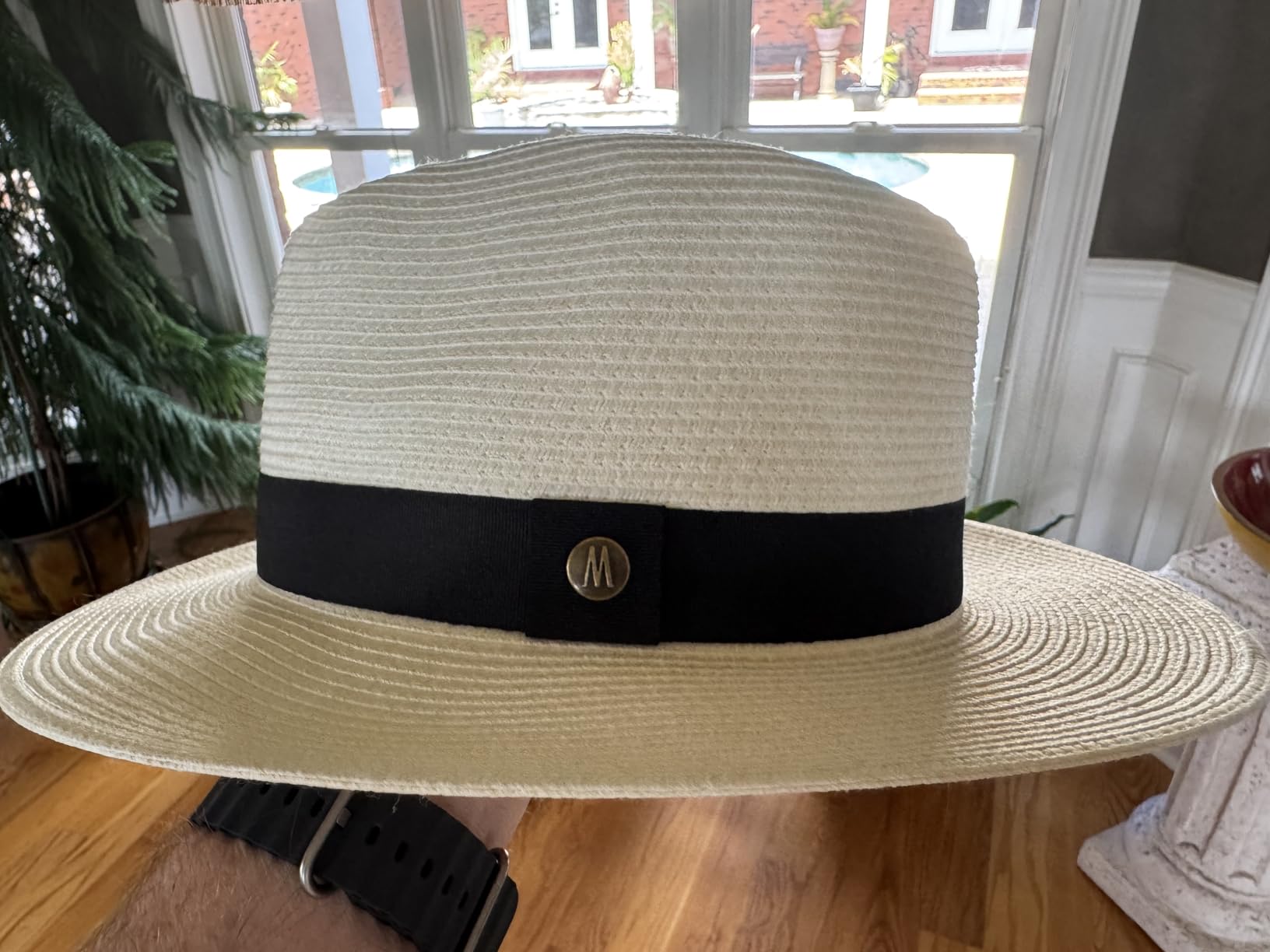 Wallaroo Hat Company Men's Palm Beach Fedora - UPF 50+ UV Sun Protection, Wide Brim Sun Hat, Packable Design, Adjustable Size customer photo 1