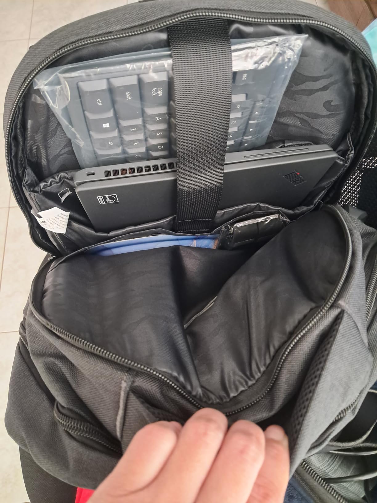 Lenovo Laptop Backpack B215 for Computers Up to 15.6-Inch - Multi Compartment Water Repellant Bag for Travel, Professional Use, College, Work - Black (Large) customer photo 2