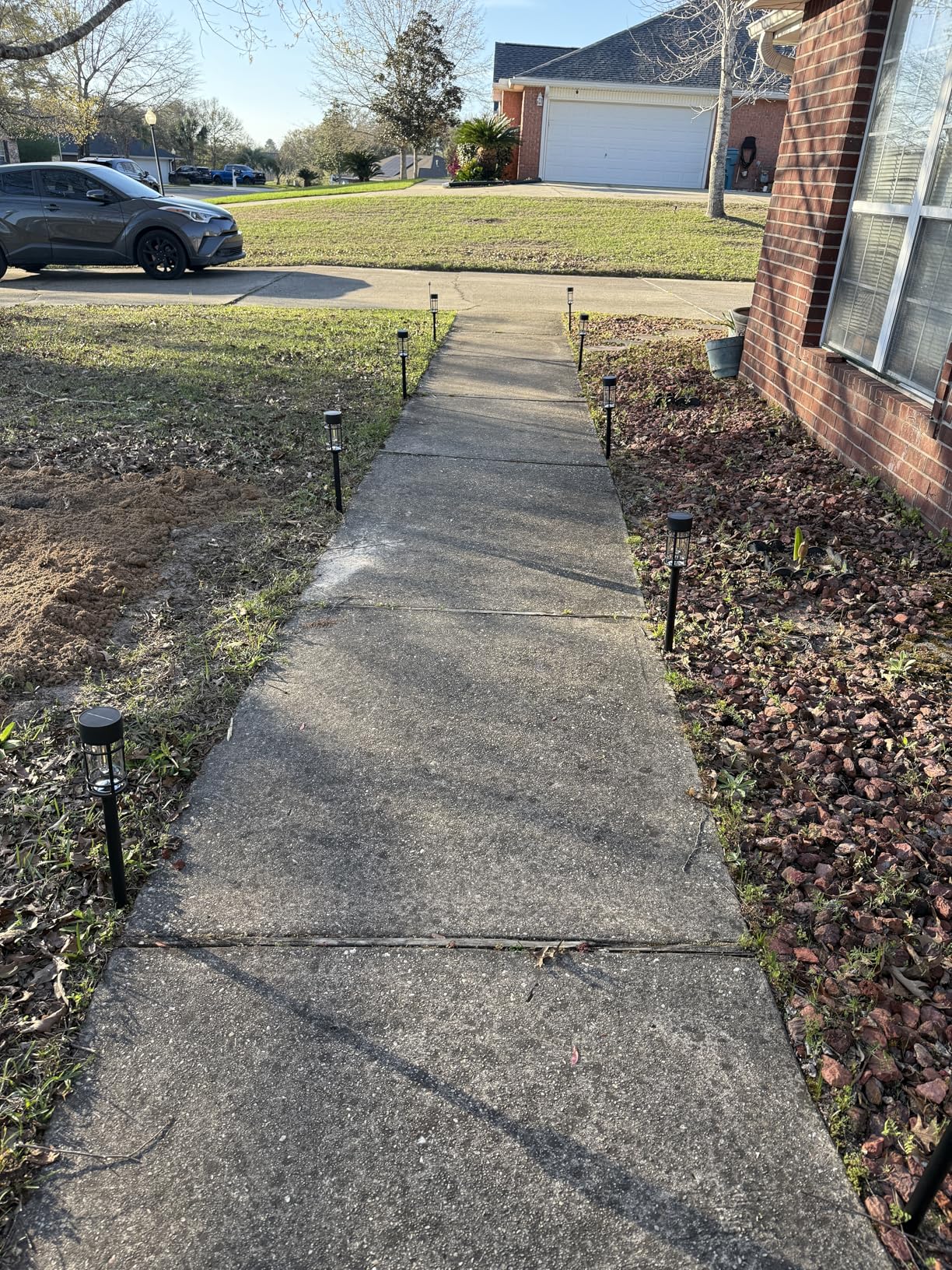 Mancra Solar Pathway Lights, 8 Pack LED Solar Lights Outdoor Waterproof, Glass Metal Garden Lighting for Yard Path Landscape Lawn Walkway Driveway, 3000K customer photo 1