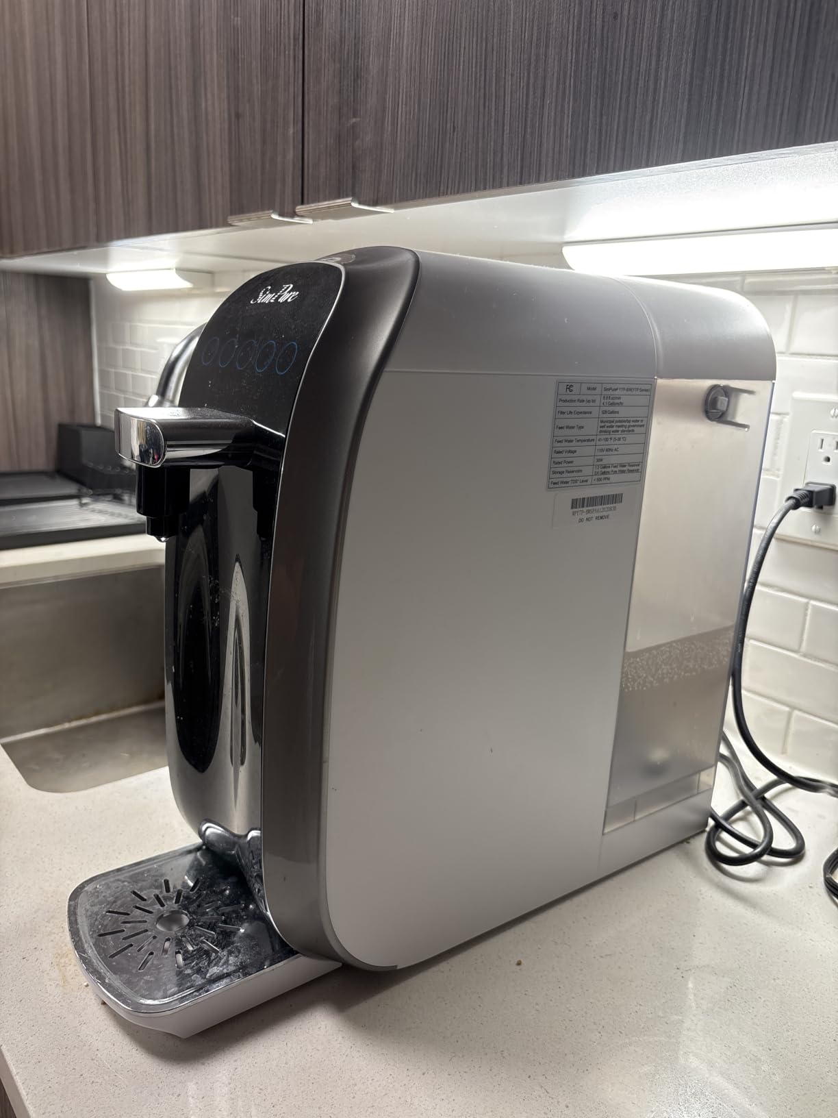 SimPure Y7P-BW UV Countertop Reverse Osmosis Water Filter, NSF/ANSI 58 Certified, 5 Stage RO Water Filtration System, No Installation customer photo 1