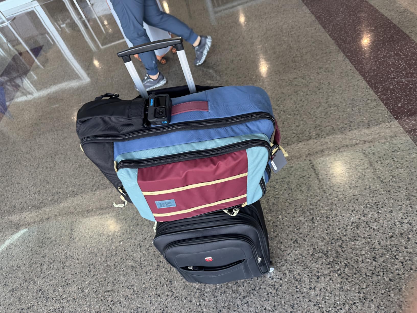 Topo Designs Global Travel Bag - 30L or 40L - Carry-On Compliant Most Airlines, Durable Travel Duffel Bag, Clam Shell Main Pocket, Laptop Sleeve, Backpack, Sling, Luggage (40L / Black) customer photo 2