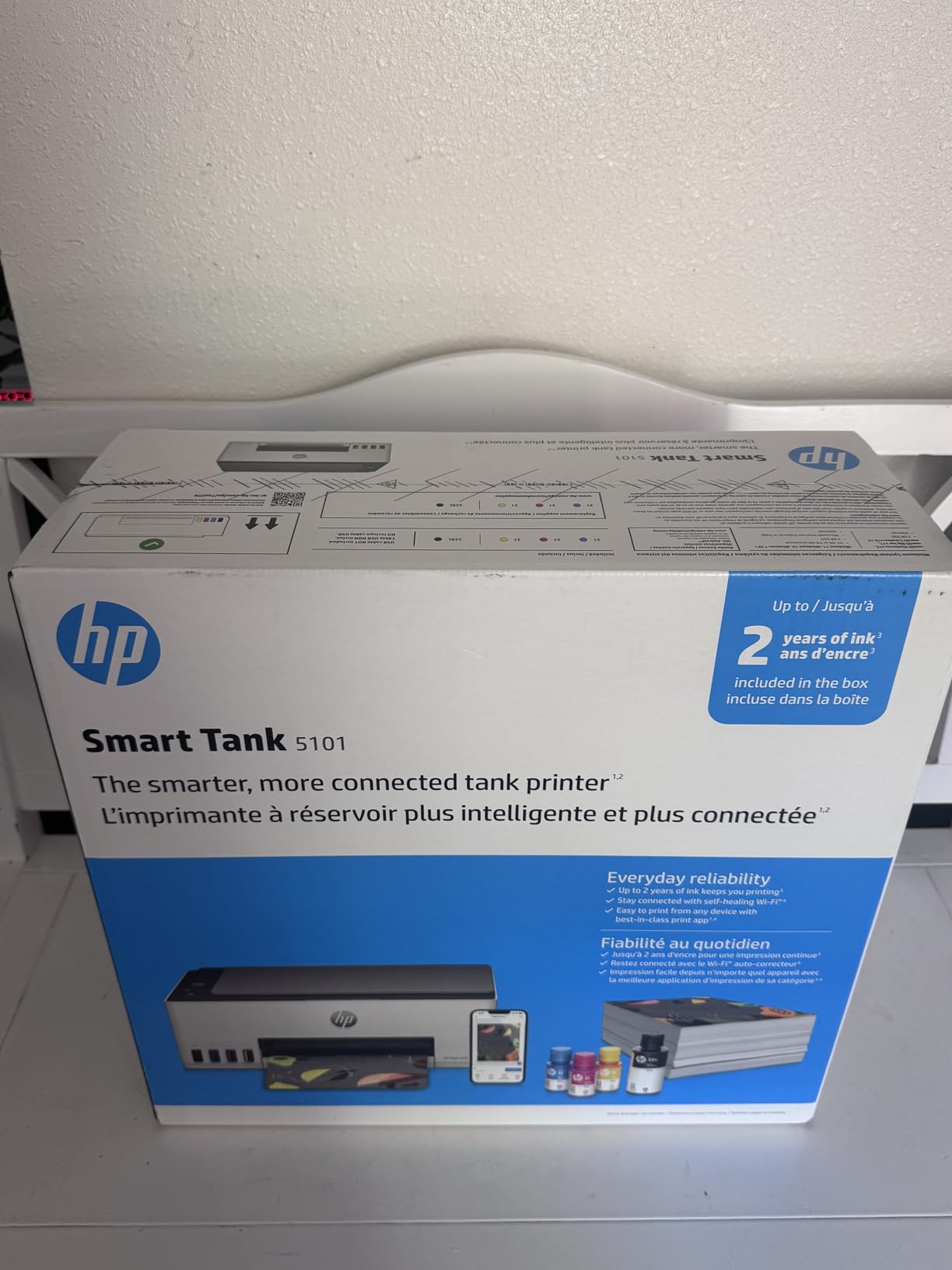 HP Smart Tank 5101 Wireless All-in-One Refillable Printer, Scanner, Copier with 2 years of Ink included, Wireless printer-for-home use an EcoTank Alternative (1F3Y0A) customer photo 1