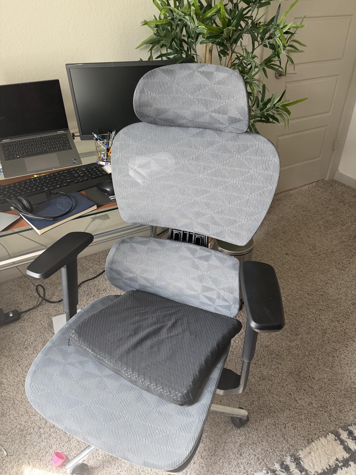 PatioMage Ergonomic Office Chair with Footrest, Big and Tall Desk Chair with Adjustable Lumbar Support, Seat Depth & 3D Armrests, High Back Mesh Computer Chair for Home Office, Black customer photo 2