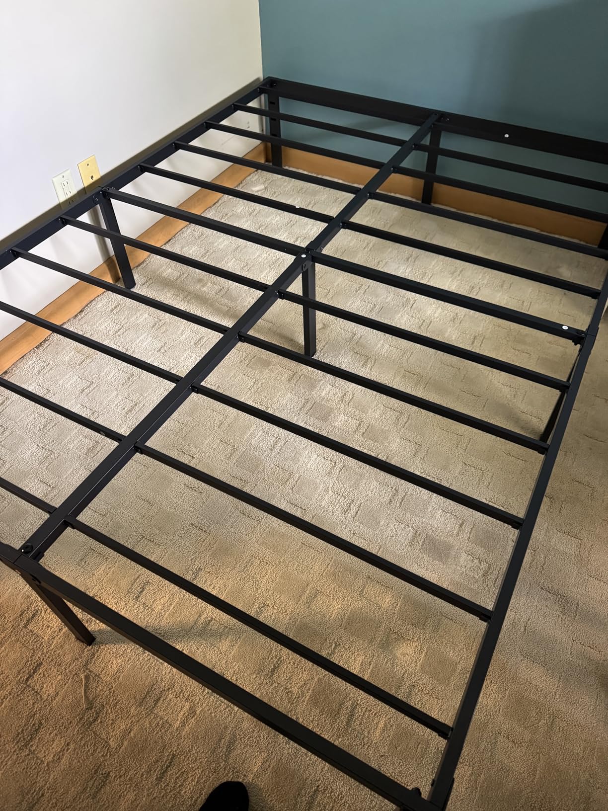 Hafenpo 14 Inch King Bed Frame - Sturdy Metal Platform King Size, No Box Spring Needed, Heavy Duty, Easy Assembly, Strong Bearing Capacity, Under Bed Storage, Black customer photo 1