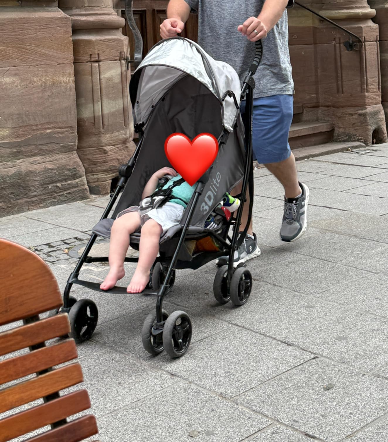 Summer Infant 3Dlite ST Convenience Stroller, Black & Gray - Lightweight Stroller with Steel Frame, Large Seat Area, Multi-Position Recline, Storage Basket - for Travel and More customer photo 2
