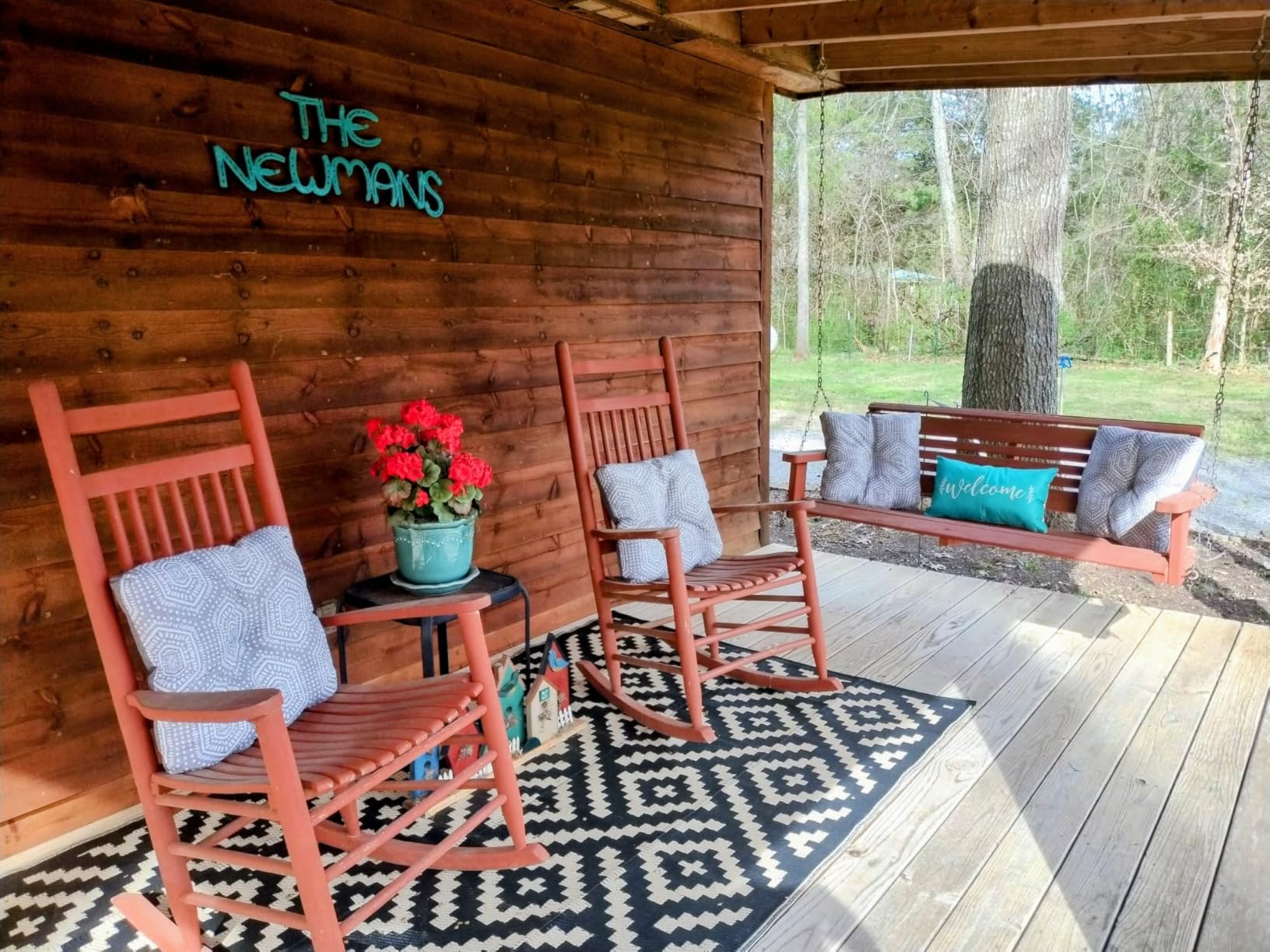 GENIMO Outdoor Rugs 8x10 Waterproof, Reversible Mats, Area Plastic Straw Rug, Outside Carpet, Geometric Rv Mat for Patio Camping Rv Picnic Backyard Deck Balcony Porch Beach Trailer customer photo 1