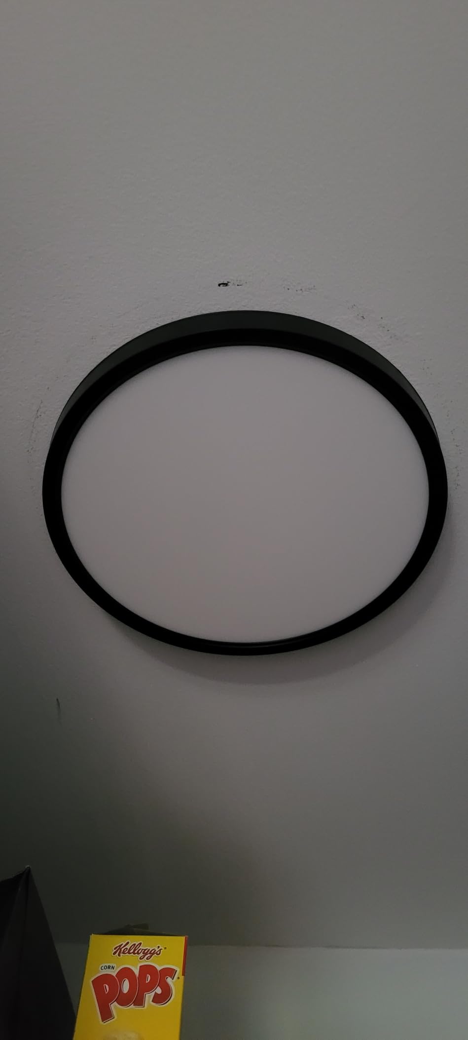 hykolity 12 Inch Selectable CCT LED Round Flat Panel Light, 24W 3000K/4000K/5000K, Edge-Lit Flush Mount Ceiling Light Fixture for Kitchen, Bedroom, Laundry and Closet Room, Black customer photo 2