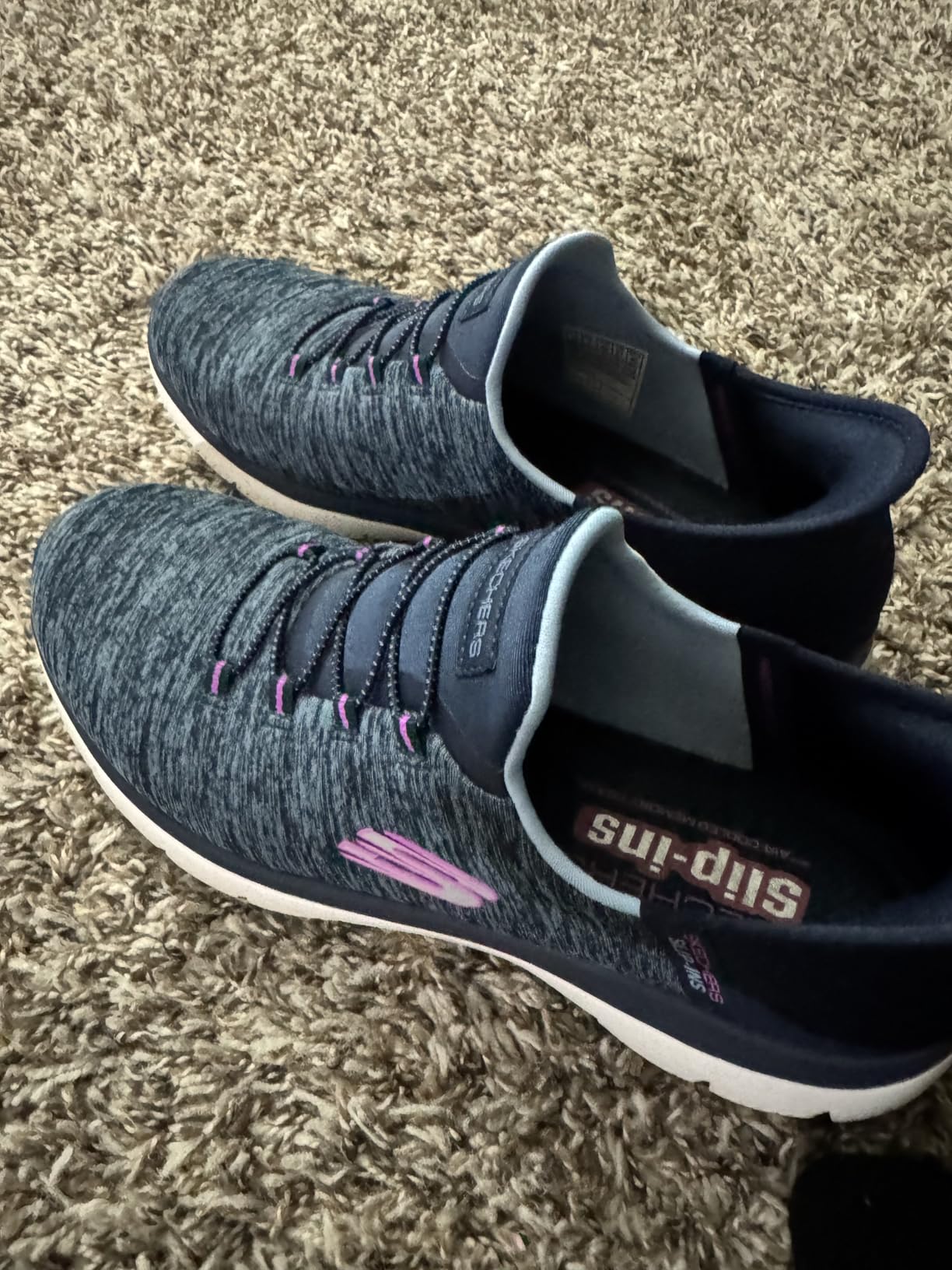 Skechers Women's Summits Dazzling Haze Hands-Free Slip-Ins - Memory Foam Insole, Heel Pillow, Vegan Materials Sneaker customer photo 1