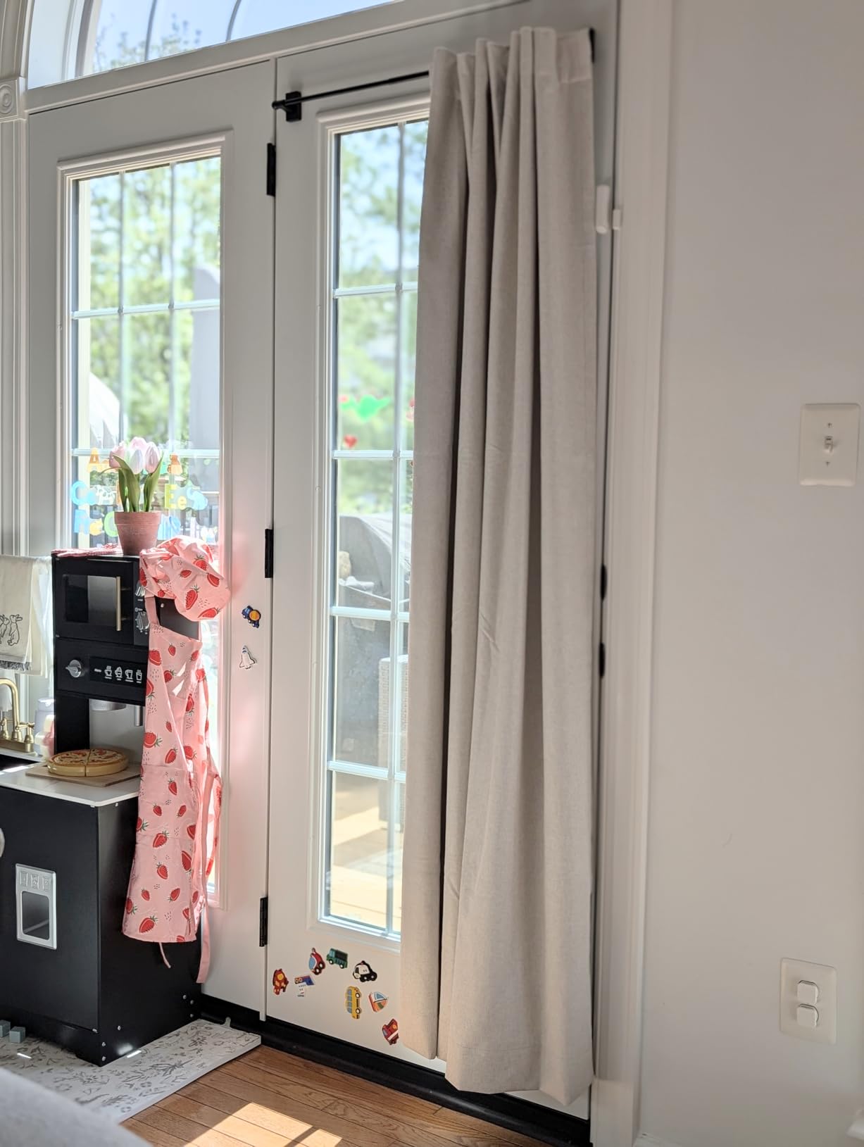 100% Blackout Shield Linen Blackout Curtains for Bedroom 84 Inches Long, Back Tab/Rod Pocket Living Room Drapes, Thermal Insulated Blackout Curtains 2 Panels Set, 50